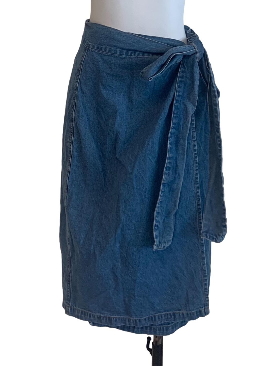 Denim Blue Wrap Skirt