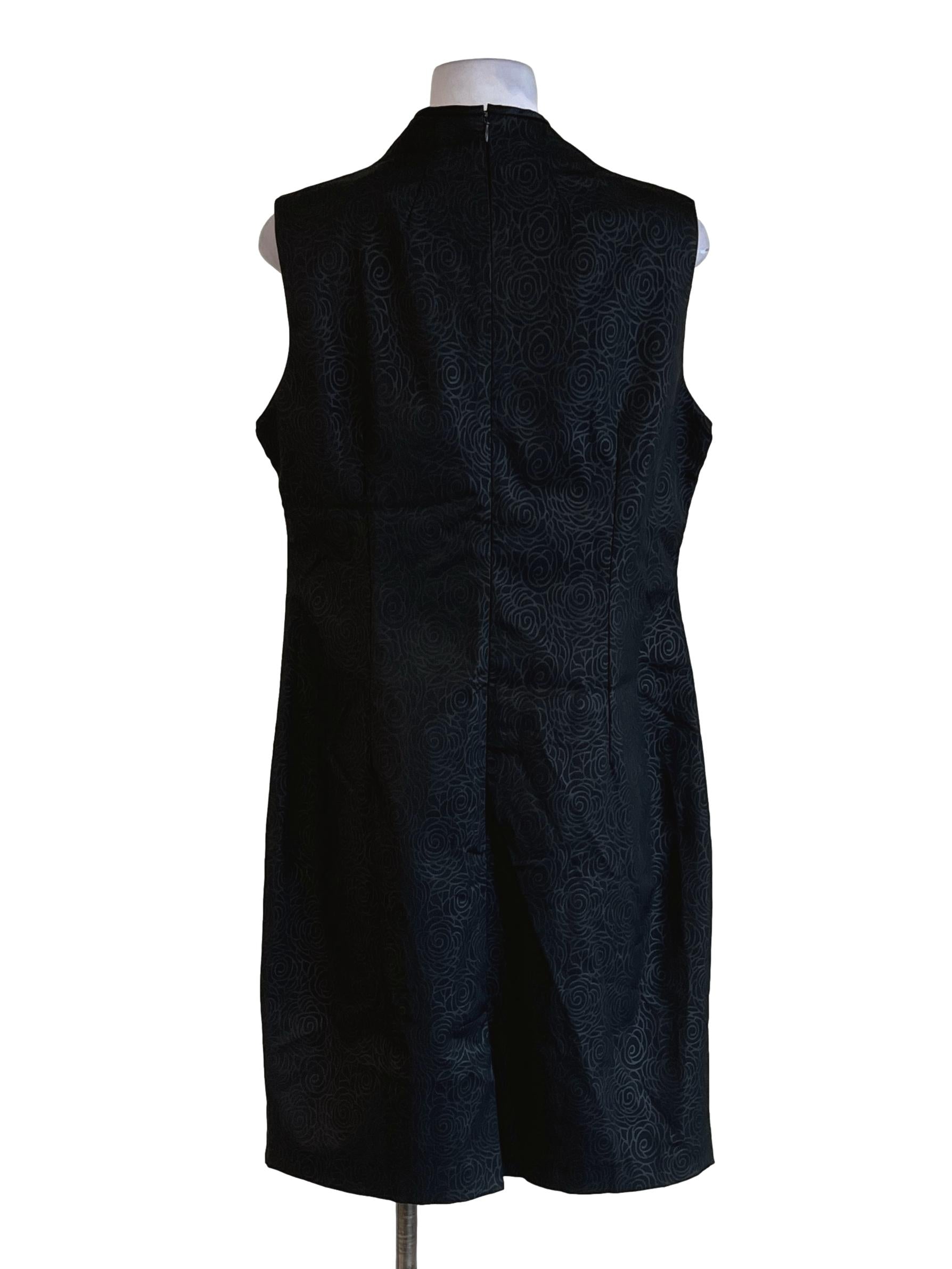 Black Queen Anne A-Line Dress