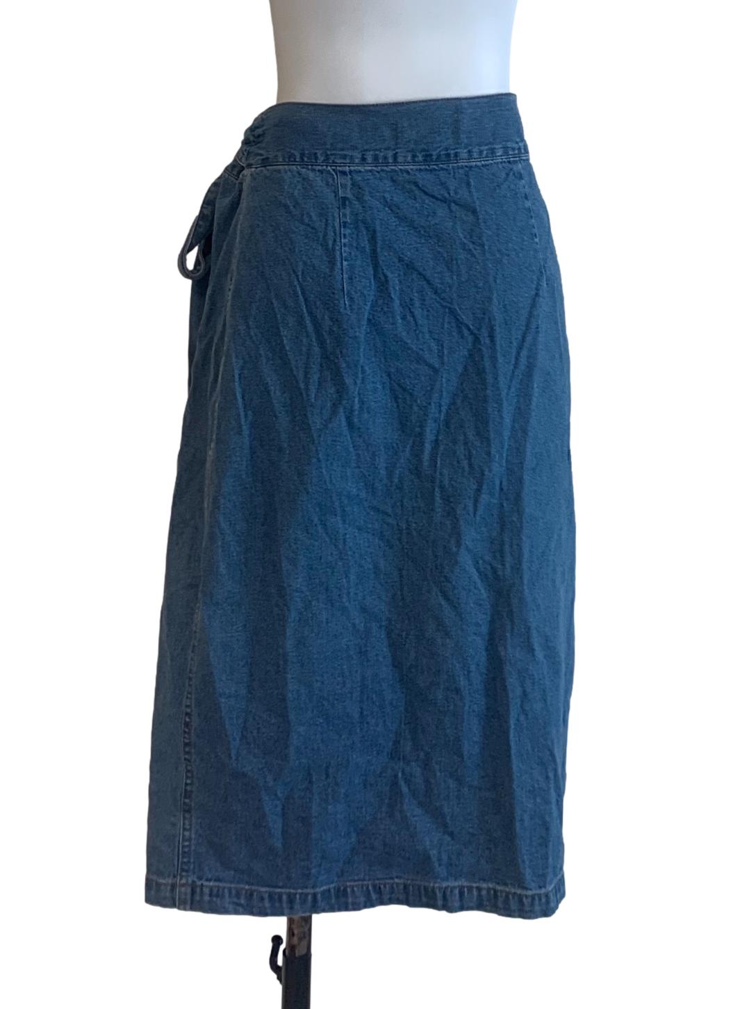 Denim Blue Wrap Skirt
