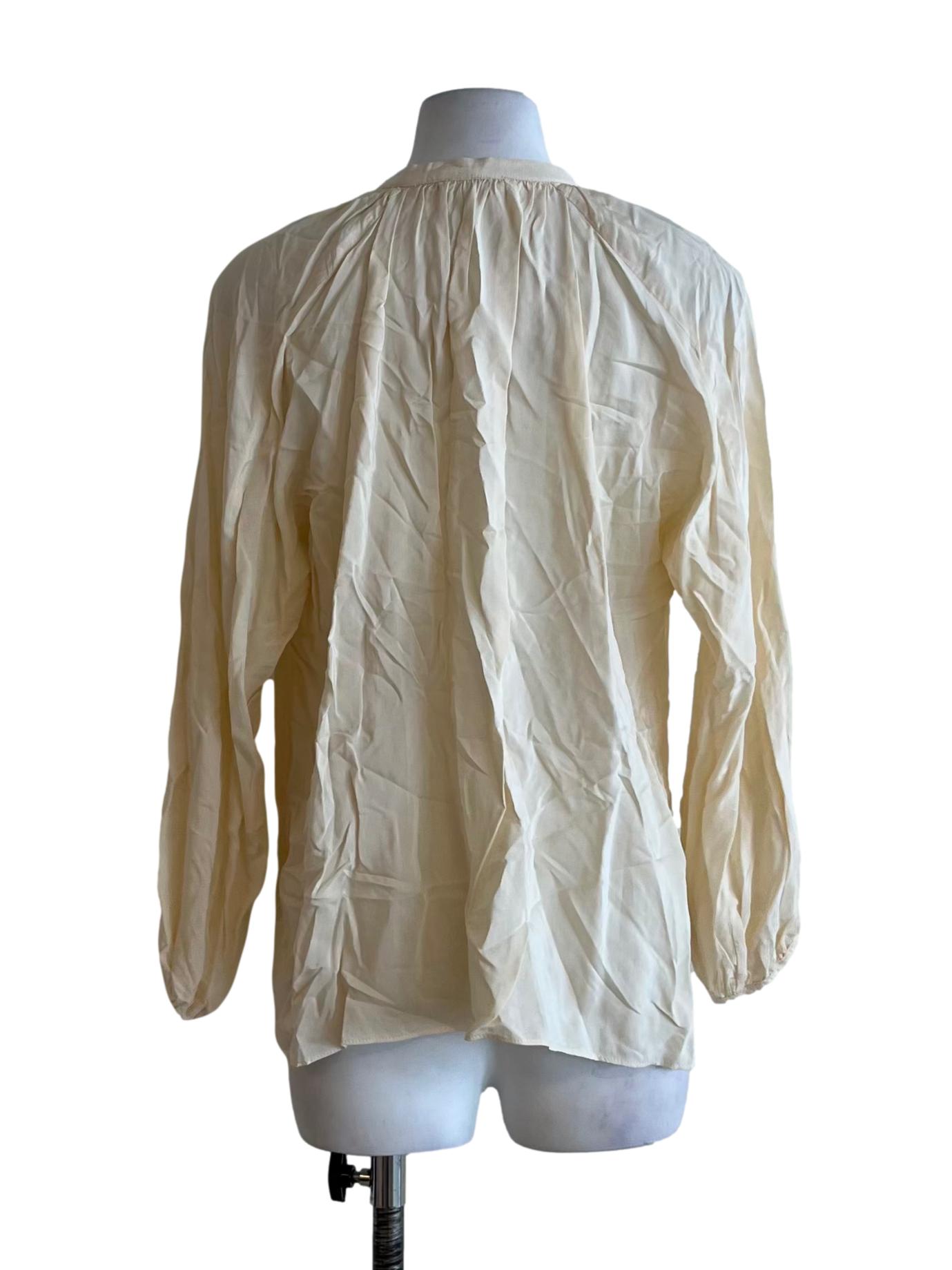 Cream Pintuck Rayon Blouse OSN