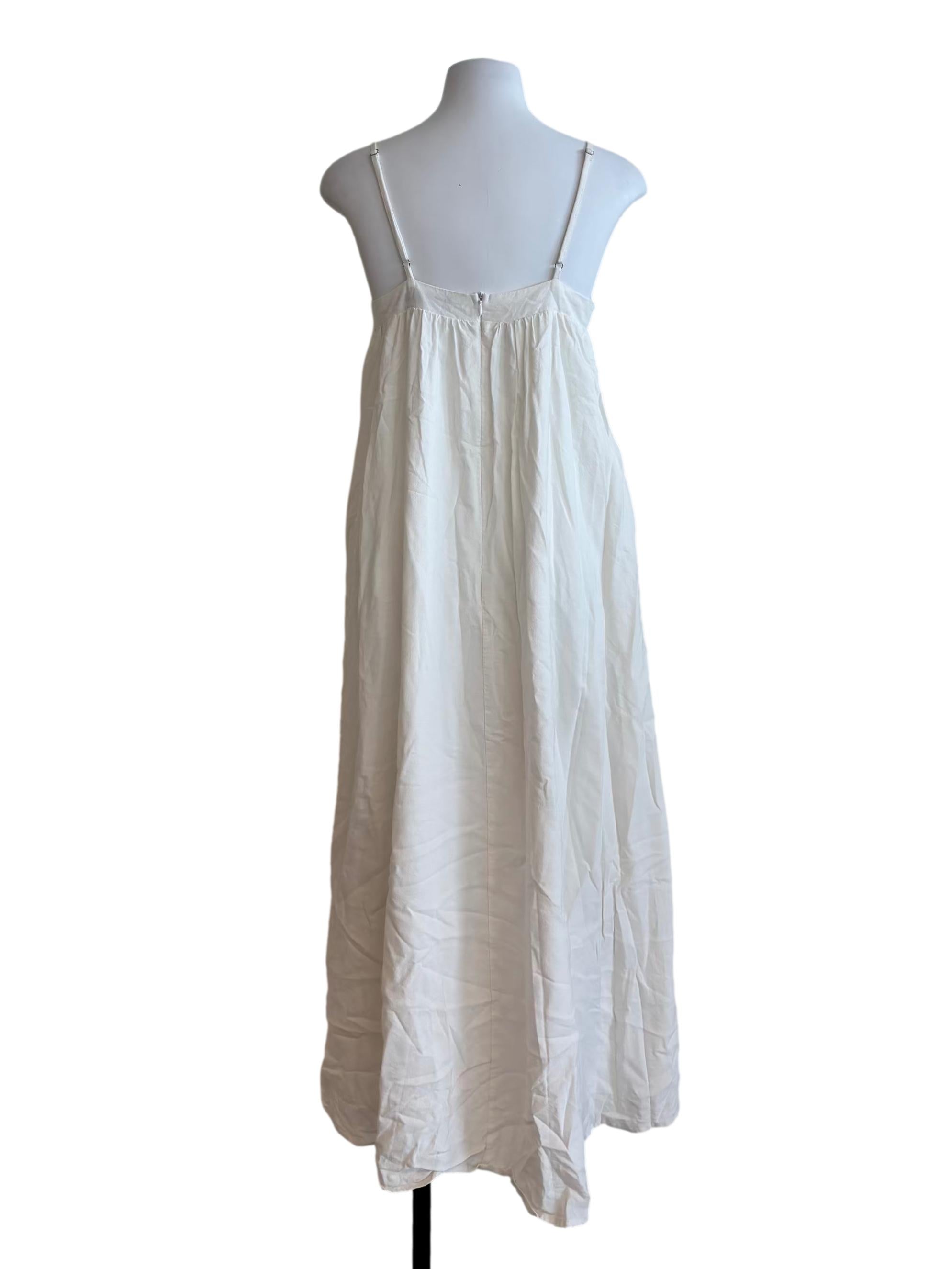 Ivory White Babydoll Maxi Dress