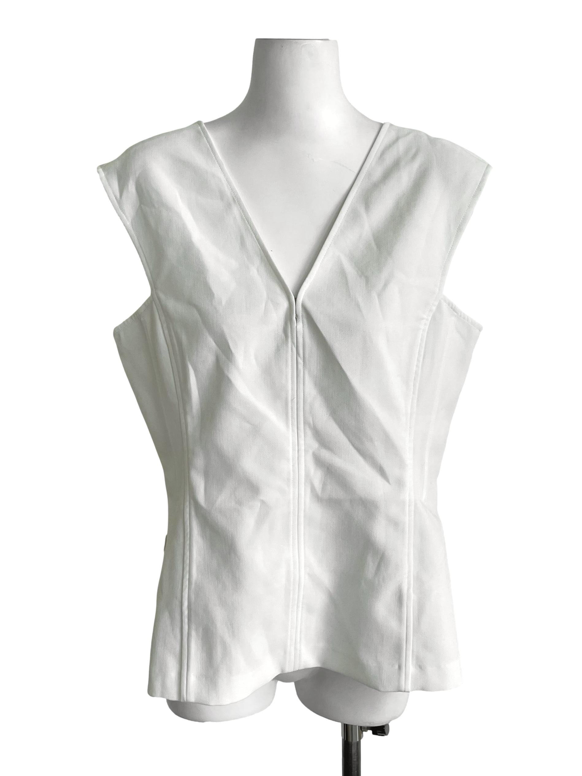Off White Triangle Panelled Top LB