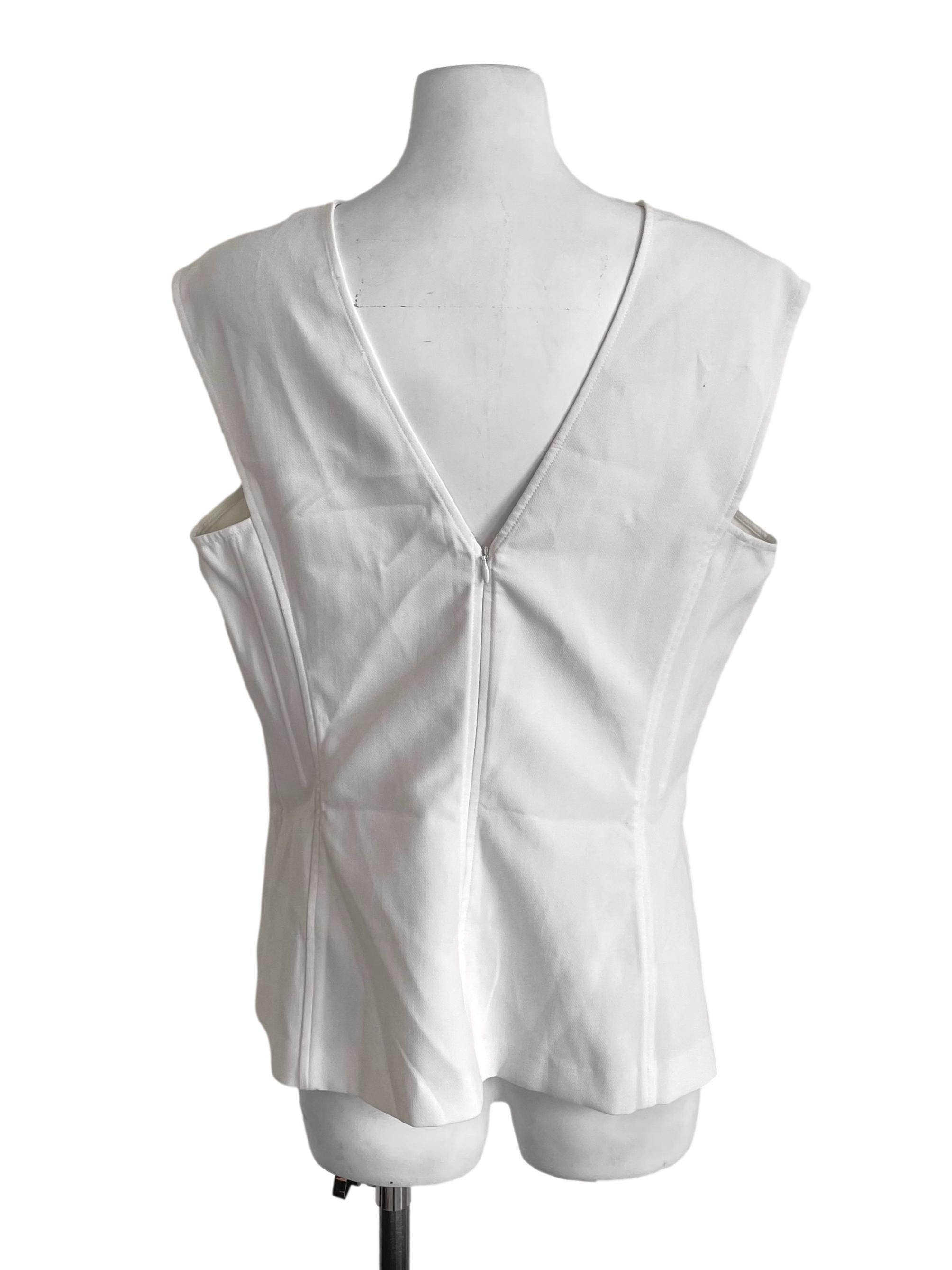 Off White Triangle Panelled Top LB