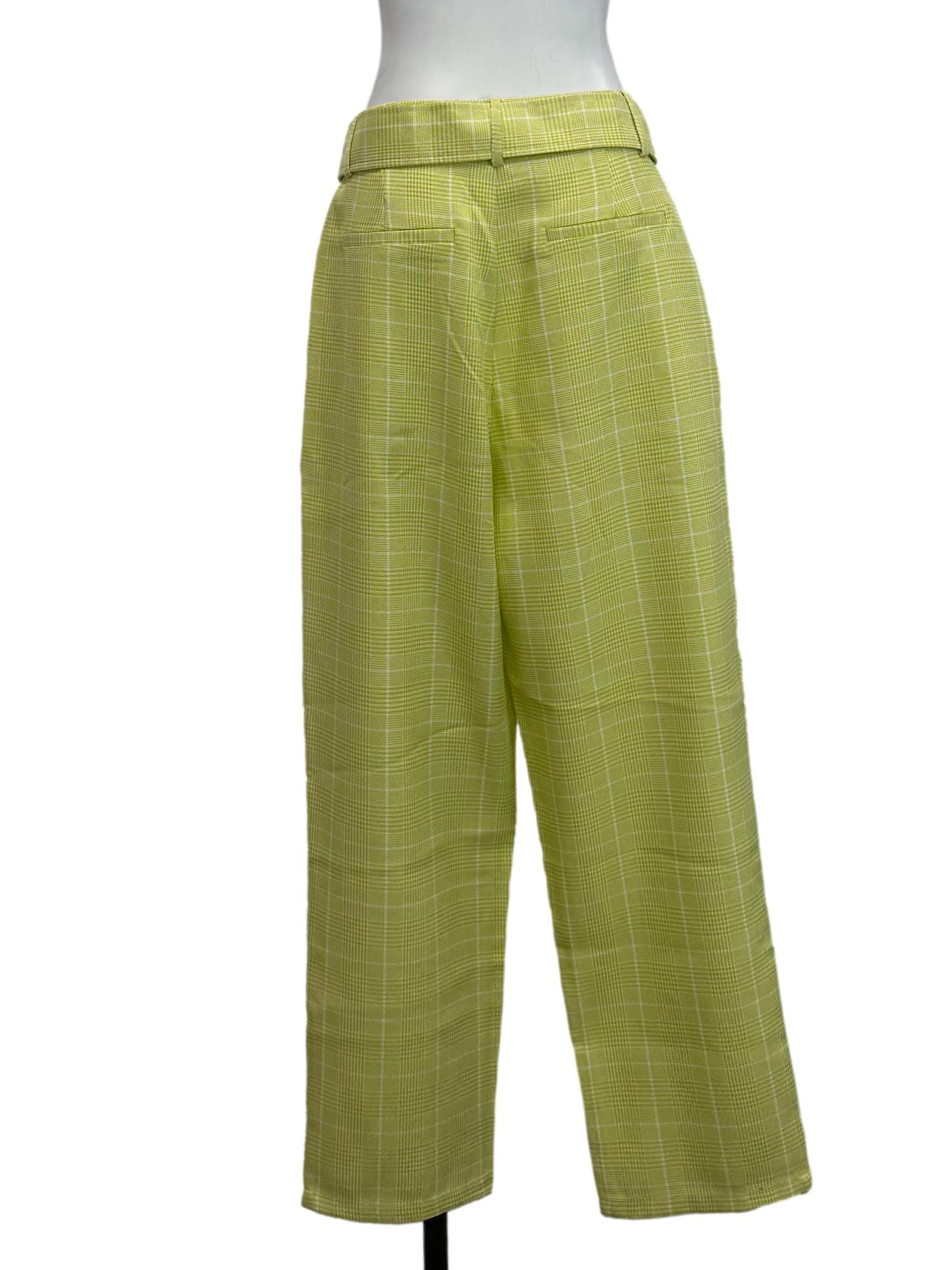 Green Grid Pants