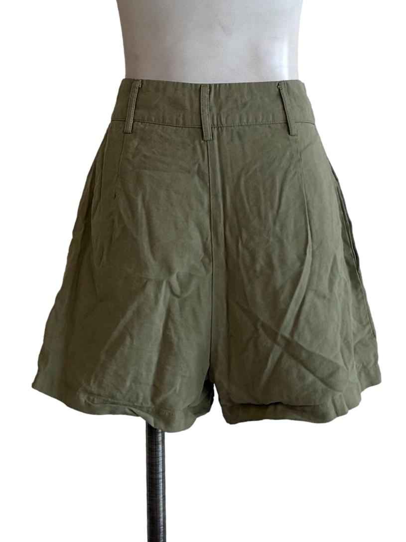 Olive Green Wide-Leg Short