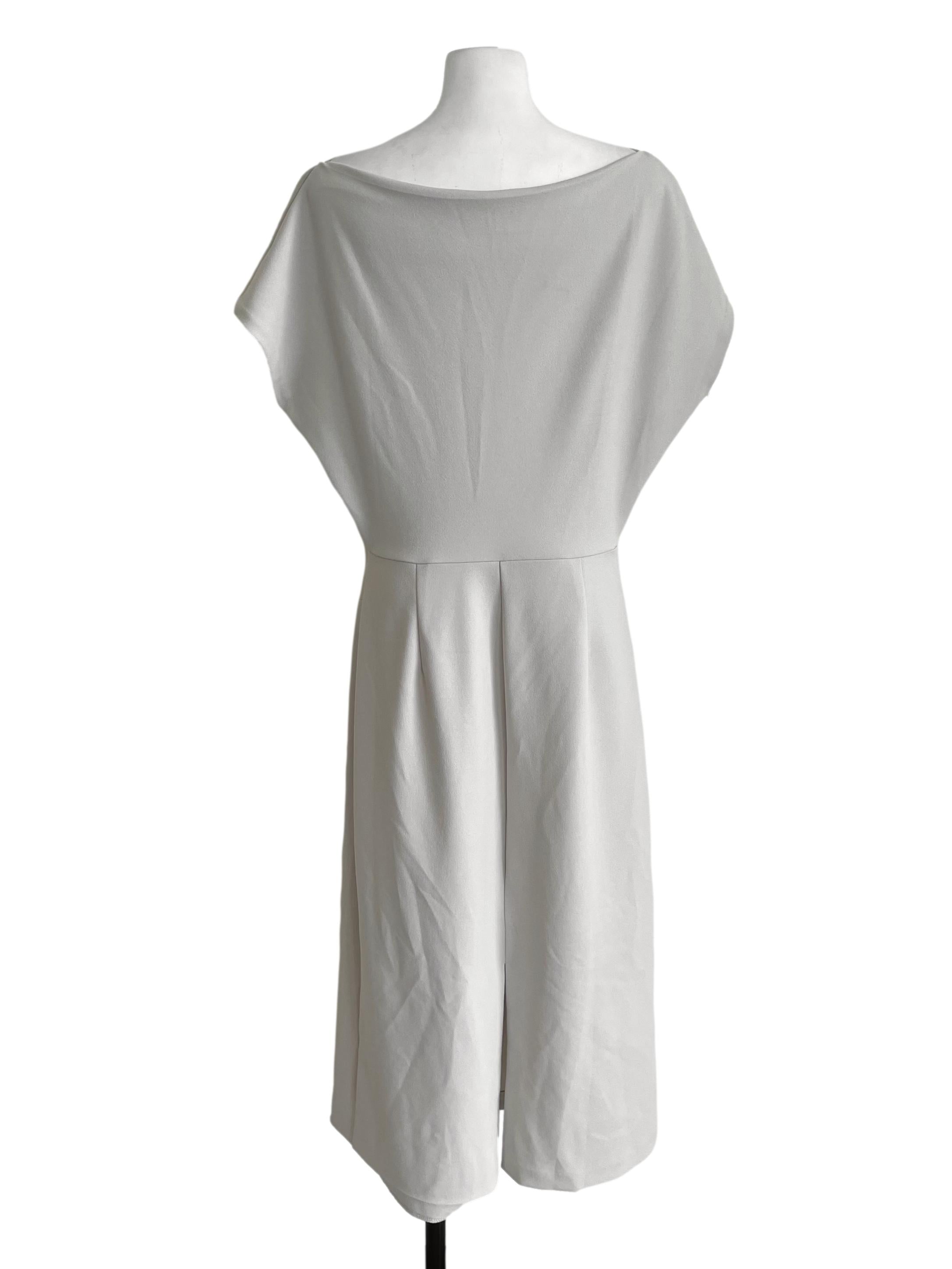 Rice Boat Neck Draped Dress LB