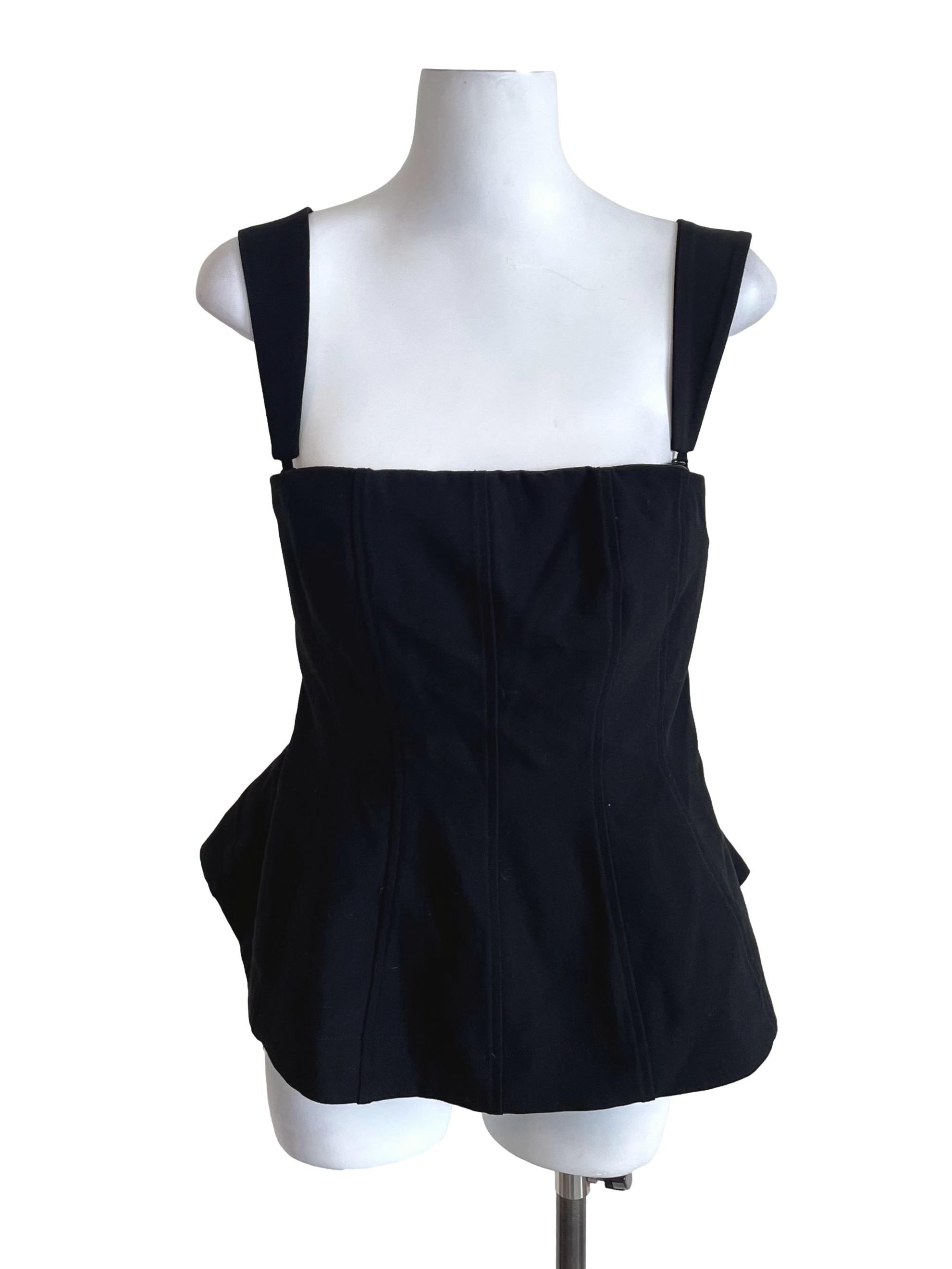 Black Panelled Fit Camisole LB