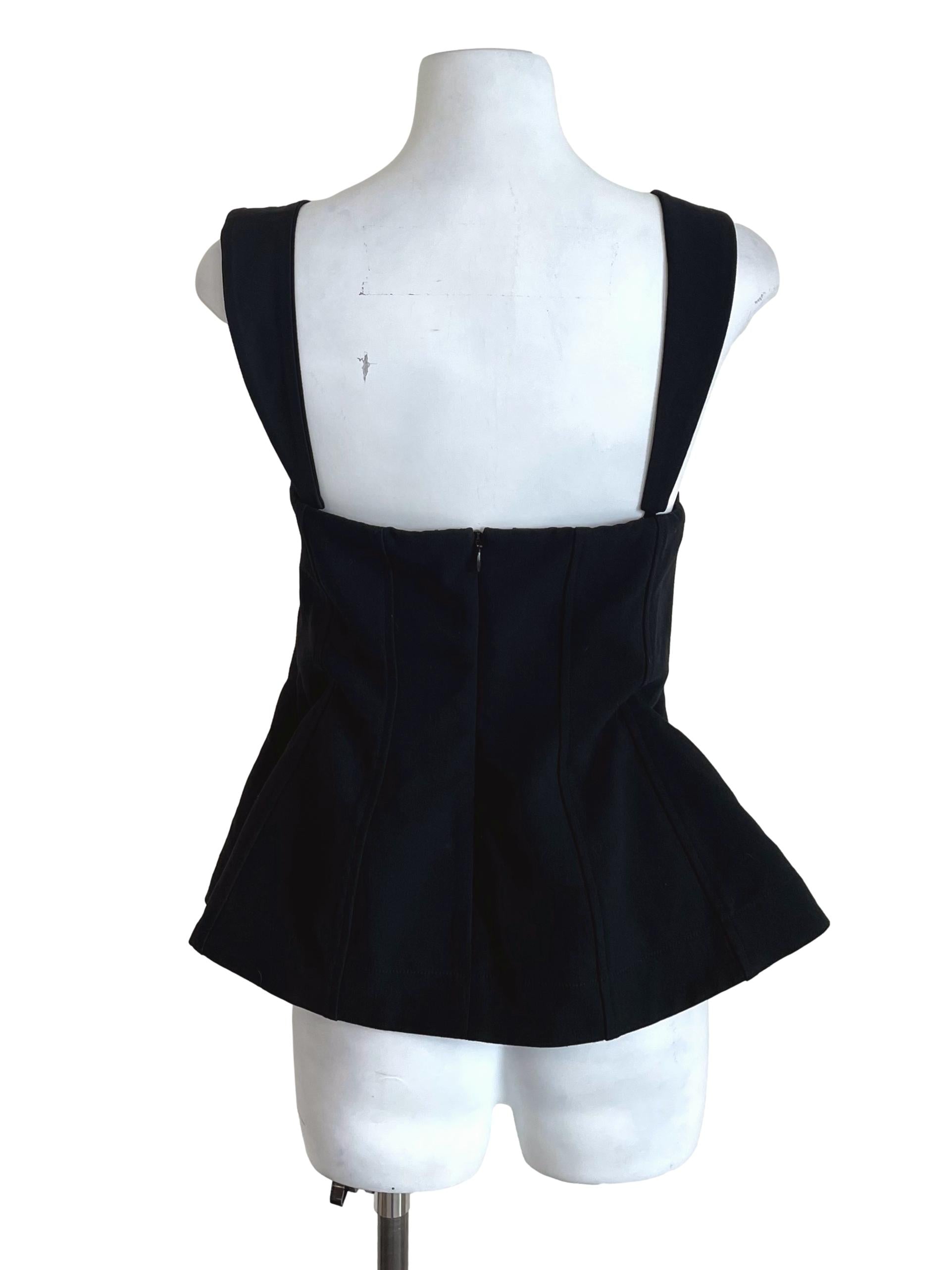 Black Panelled Fit Camisole LB