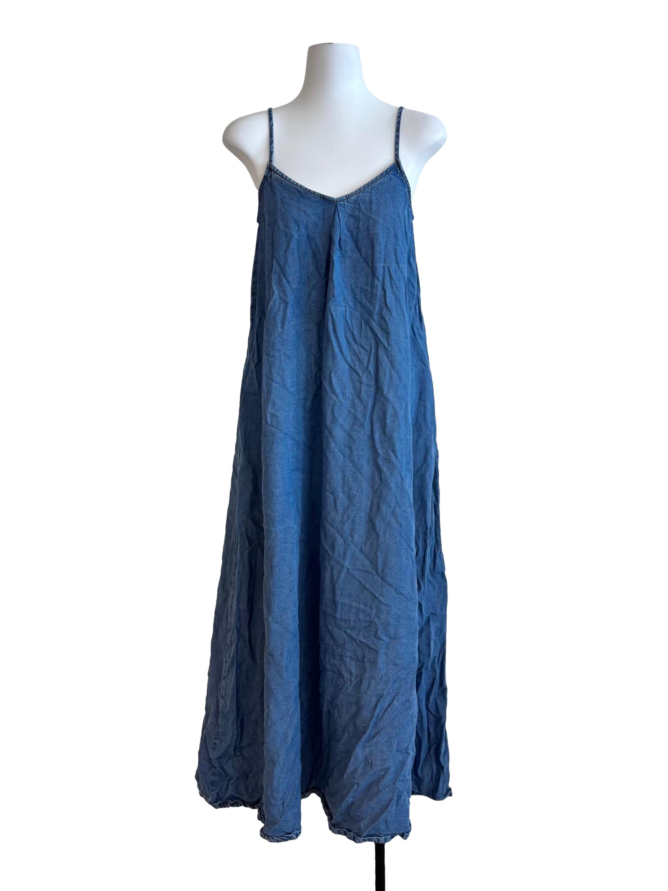 Denim Blue Spaghetti Strap Dress