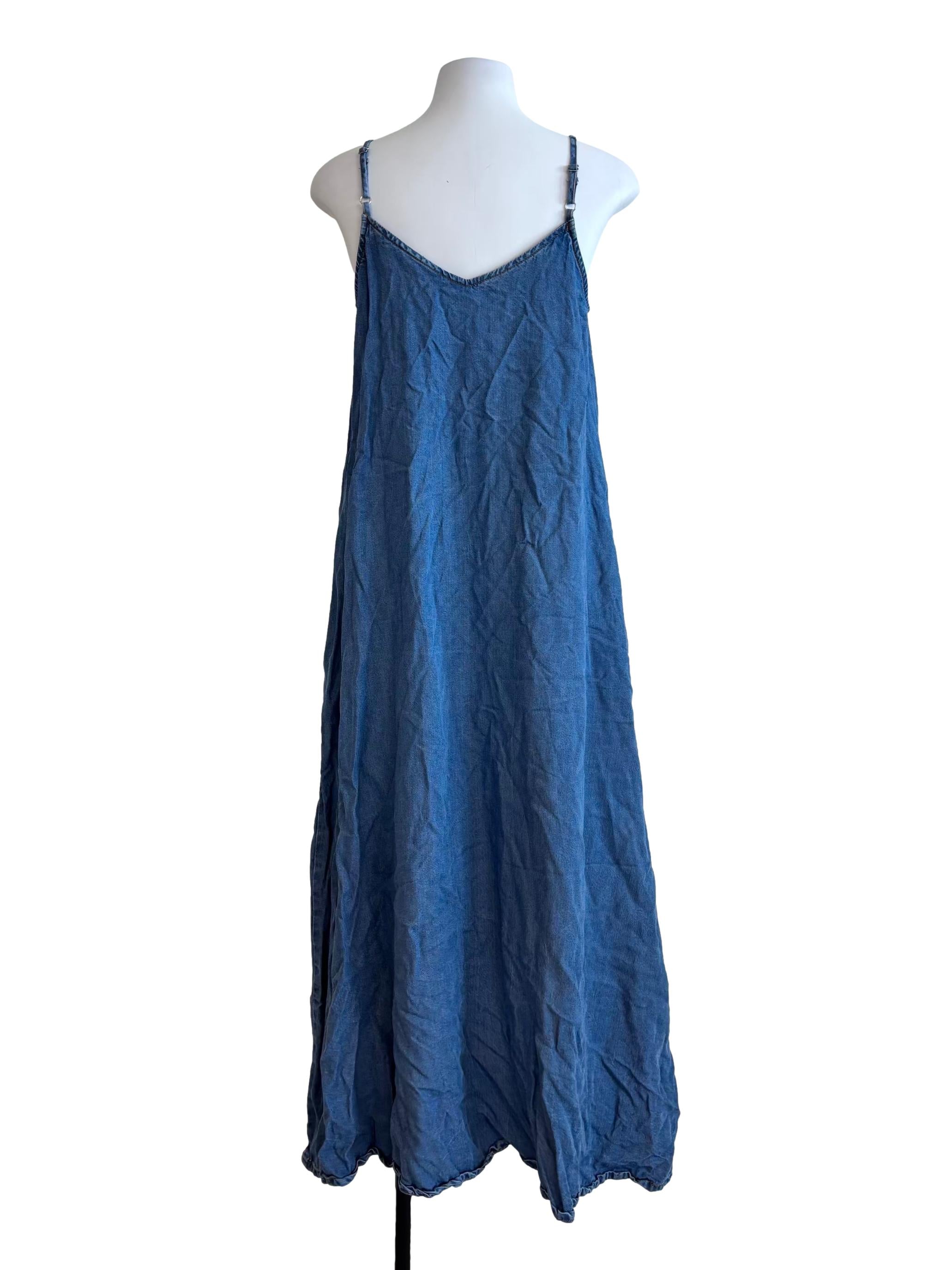 Denim Blue Spaghetti Strap Dress