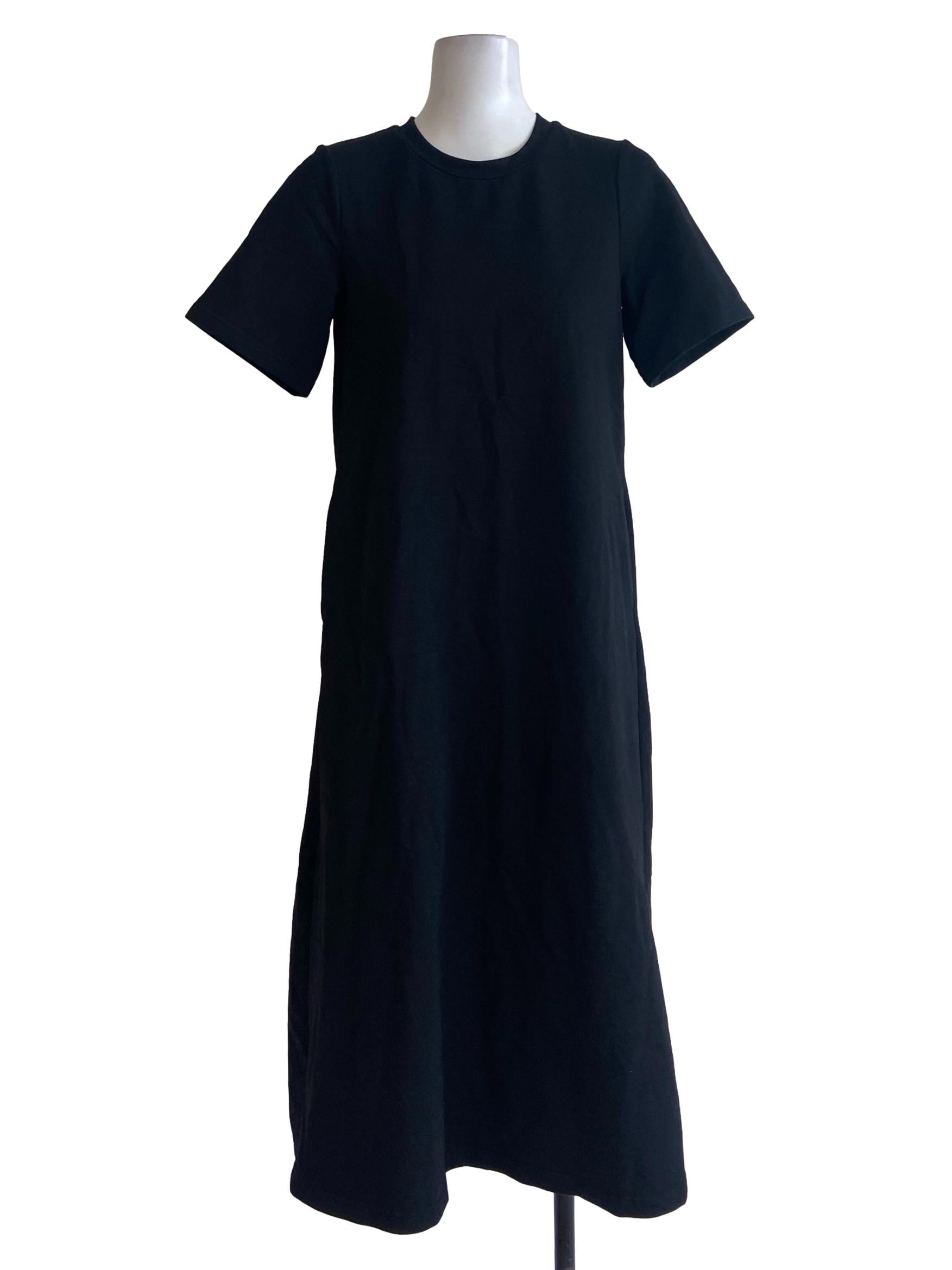 Black Plain Empire Dress