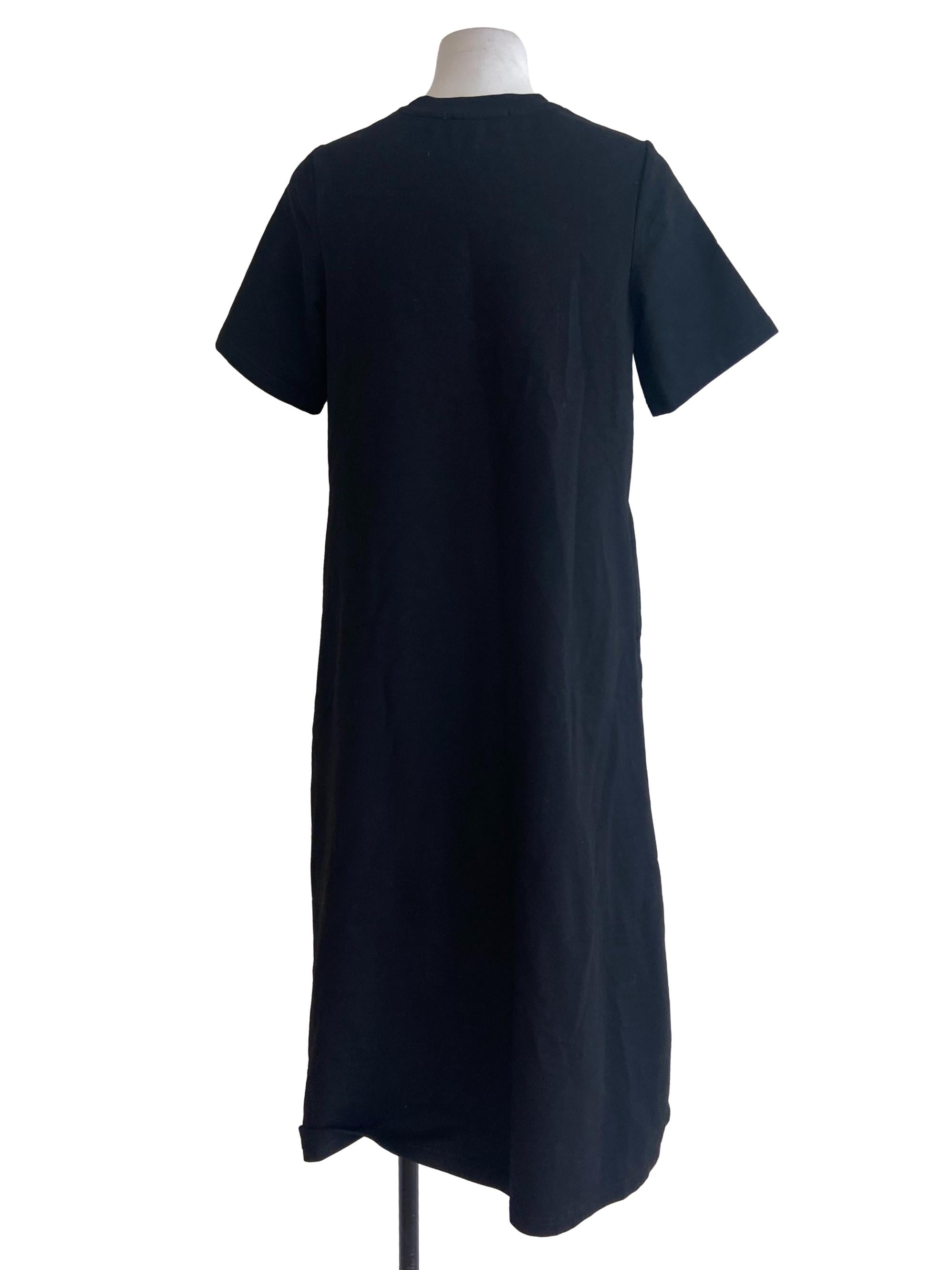 Black Plain Empire Dress