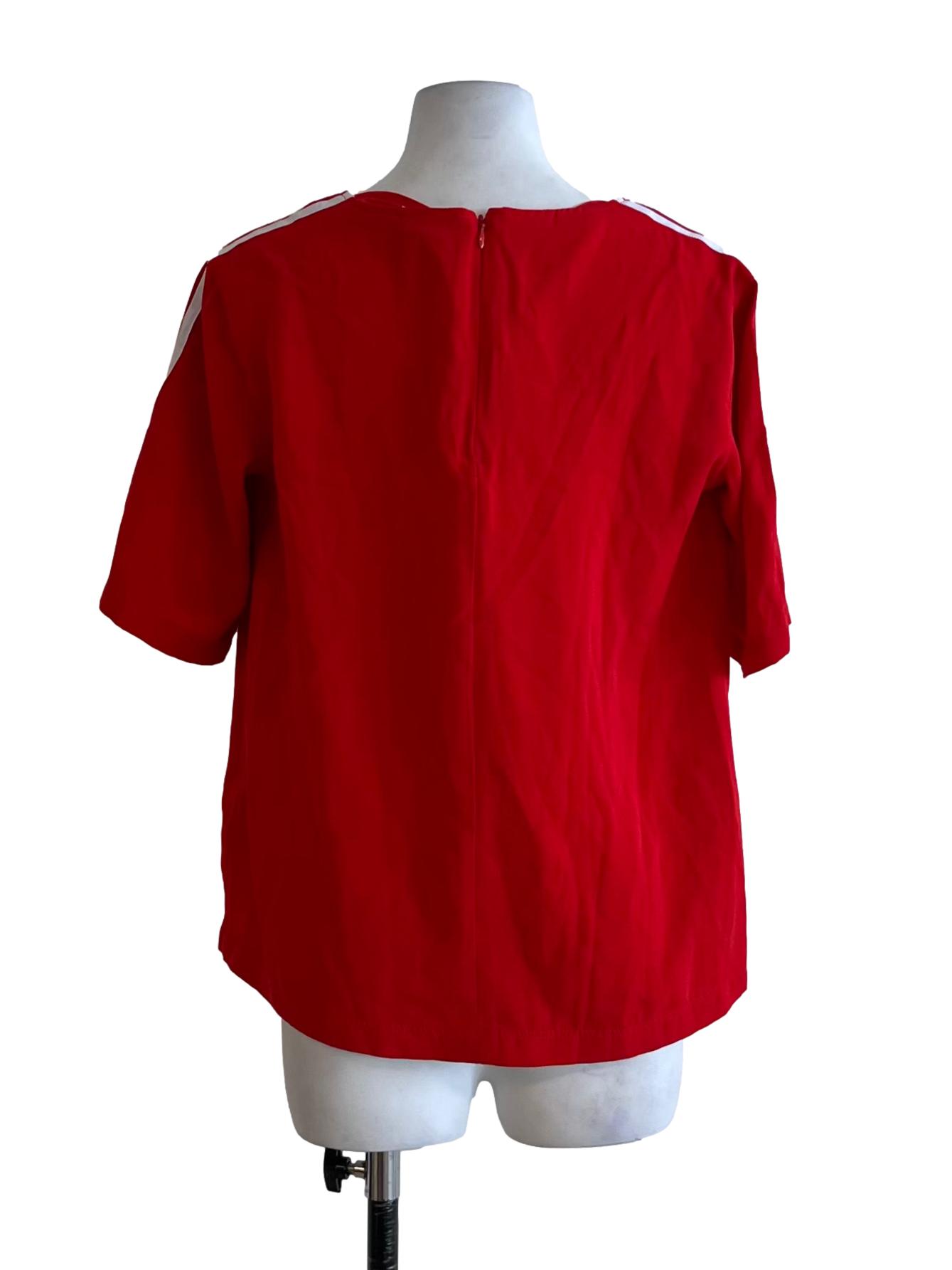 Crimson Red Boxy Tee