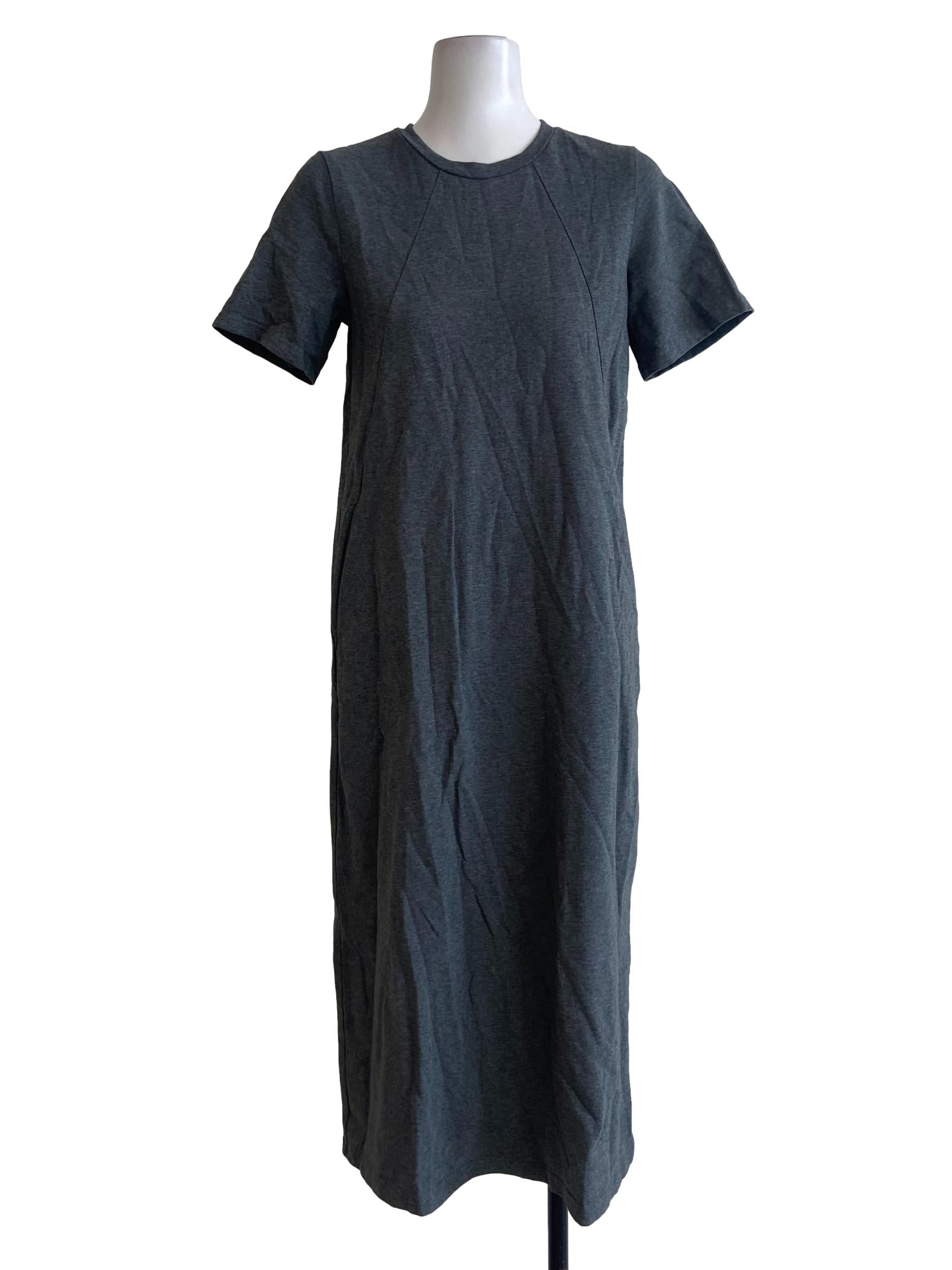 Dove Grey Twill Empire Dress