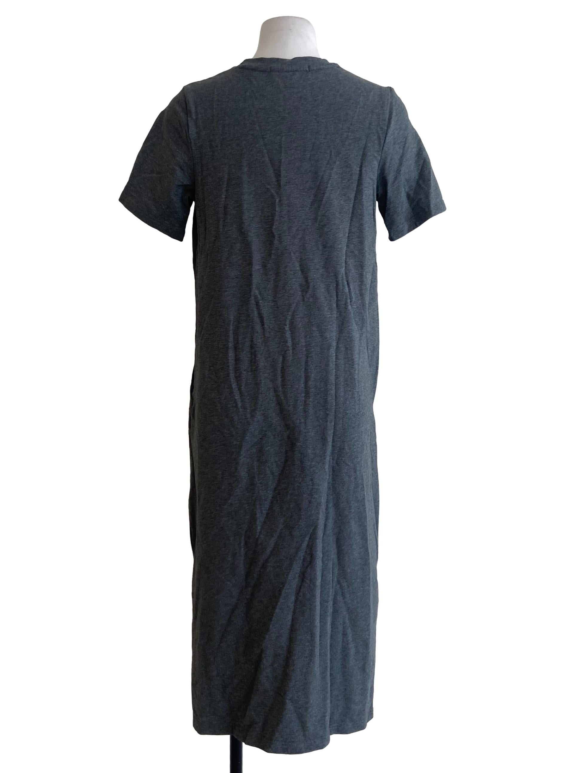 Dove Grey Twill Empire Dress