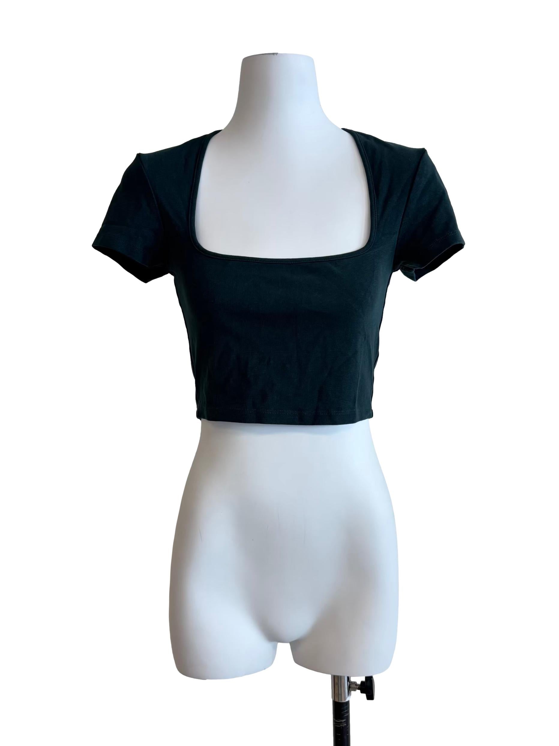 Hunter Green Crop Top