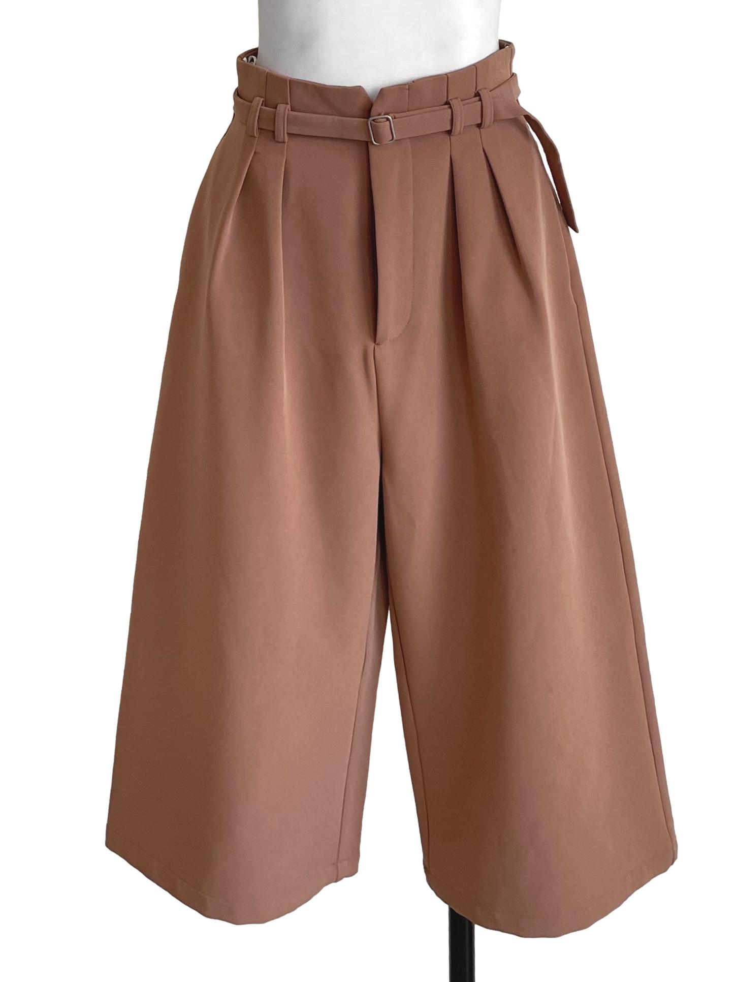 Pale Sandstone Pleated Waist Culottes LB