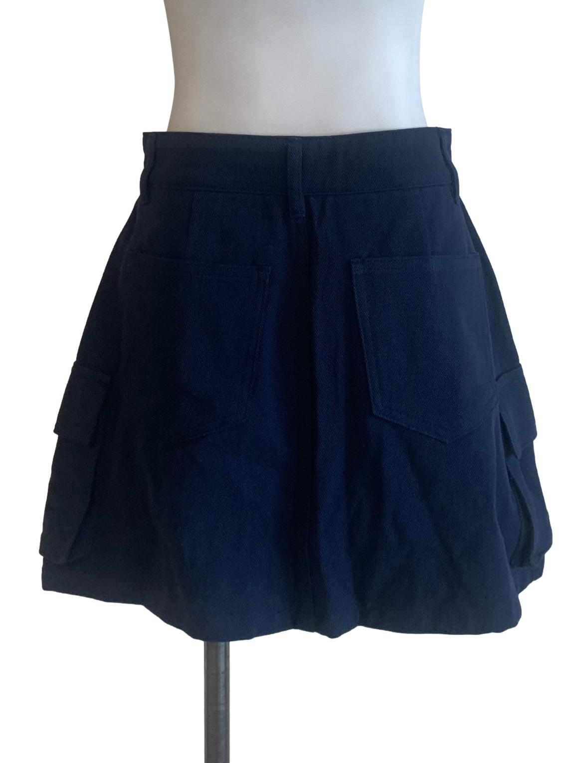 Navy Blue Mini Skirt