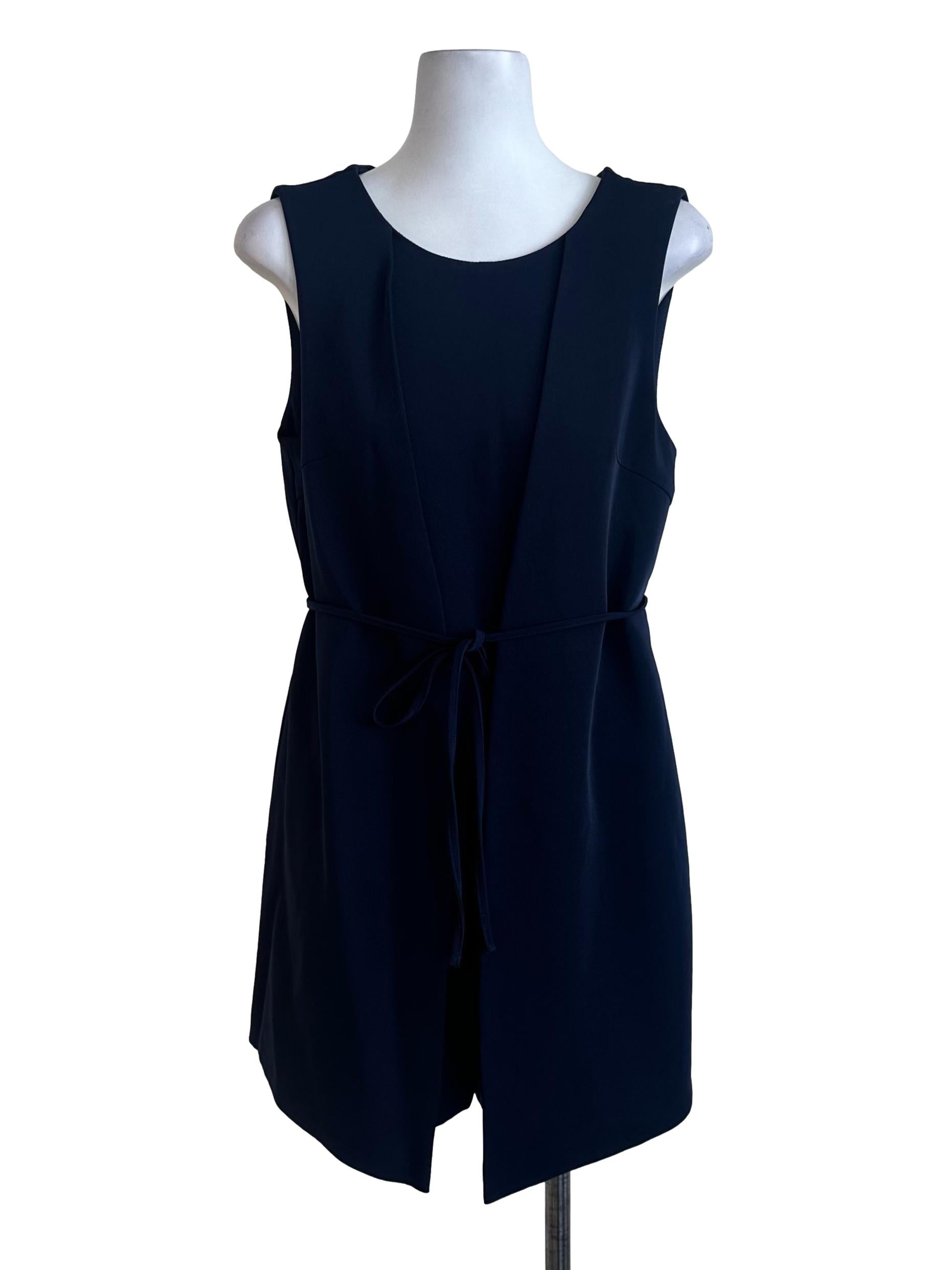 Navy Blue Sleeveless Rompers