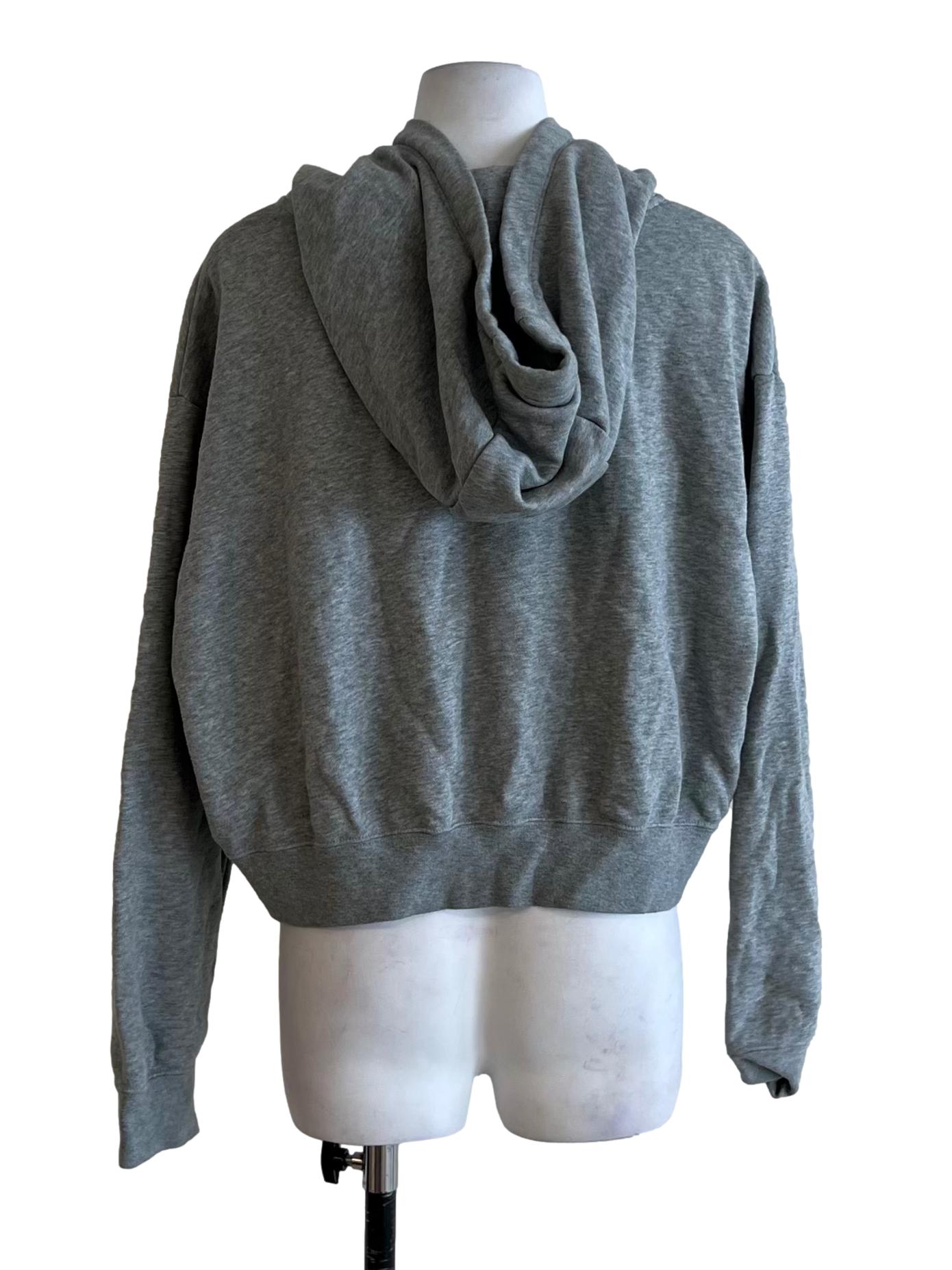 Grey Cropped Hoodie