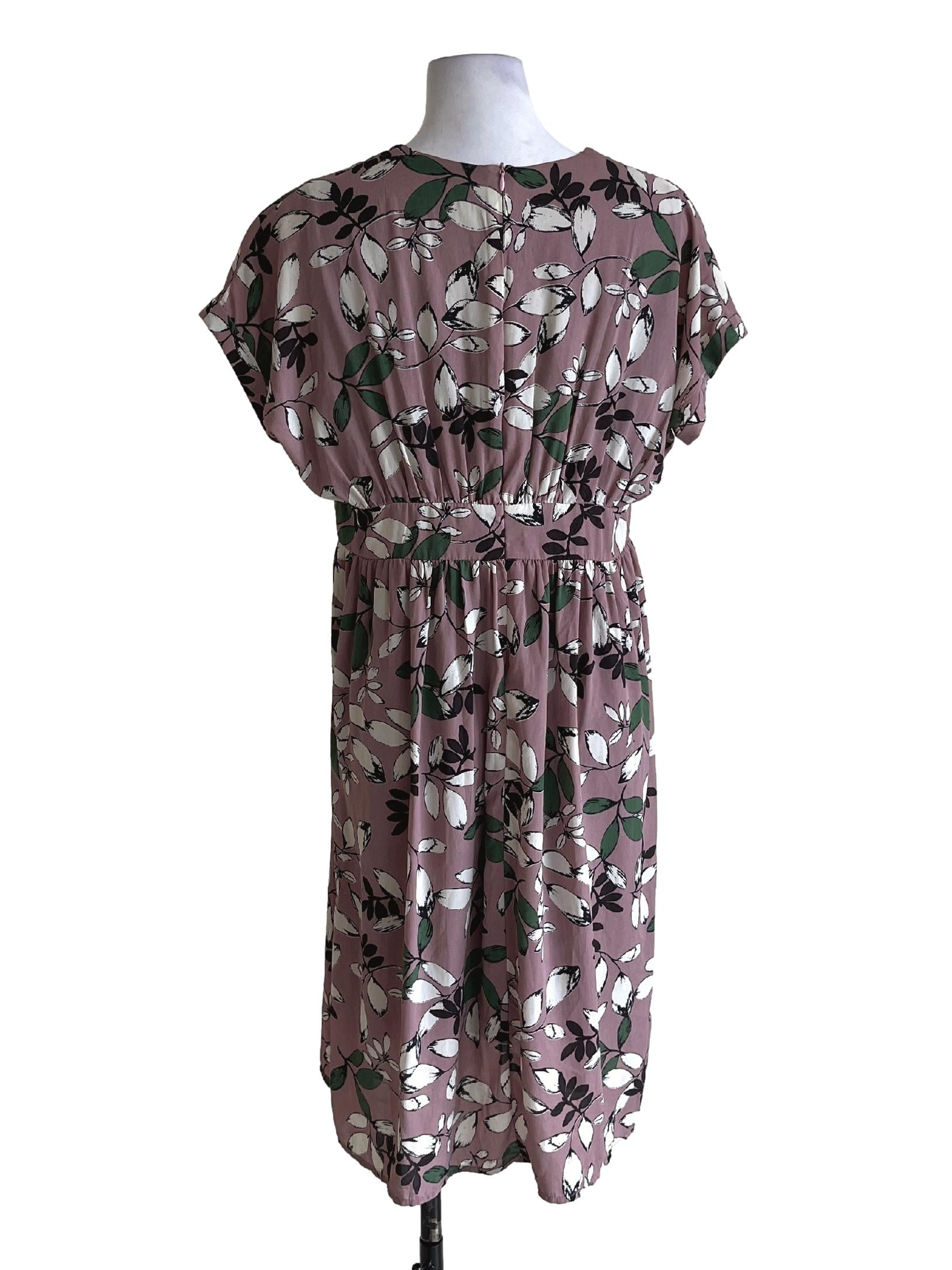 Floral Light Grape Purple Empire Dress
