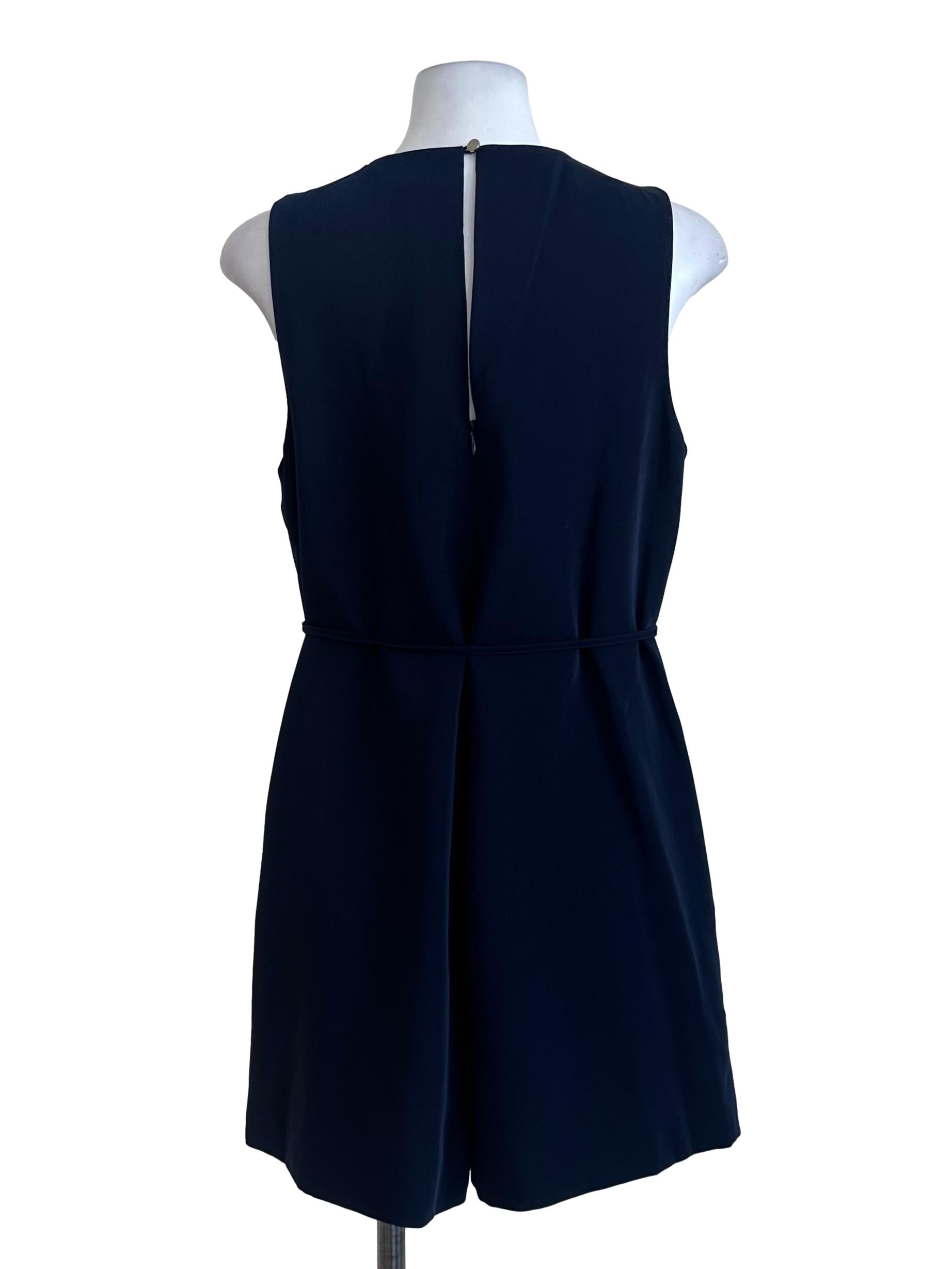 Navy Blue Sleeveless Rompers