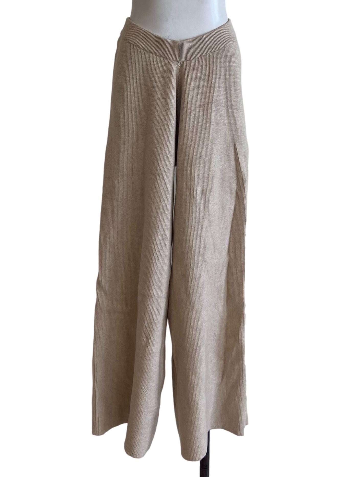 Chiffon Beige Pencil Stripe Pants