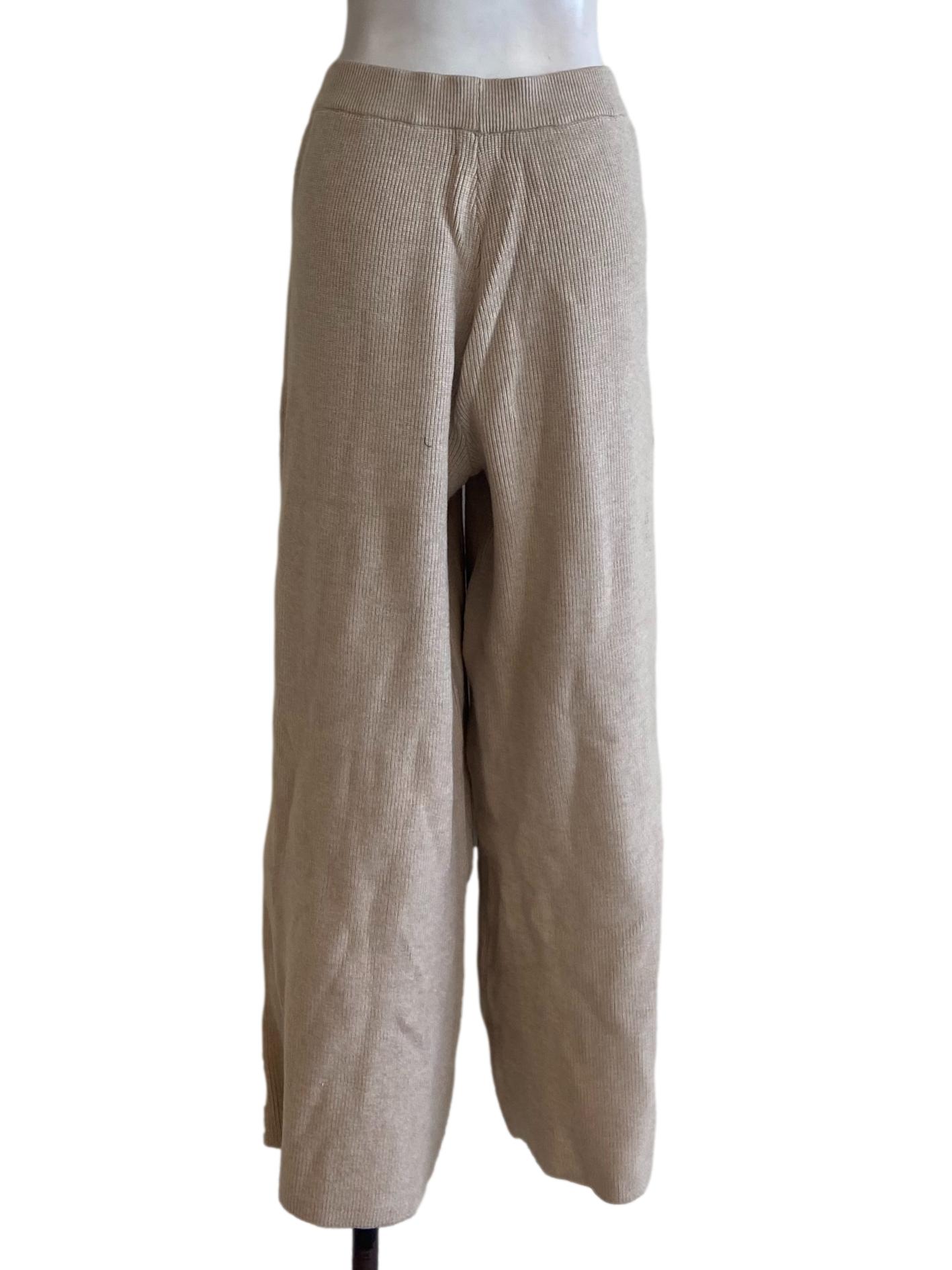 Chiffon Beige Pencil Stripe Pants