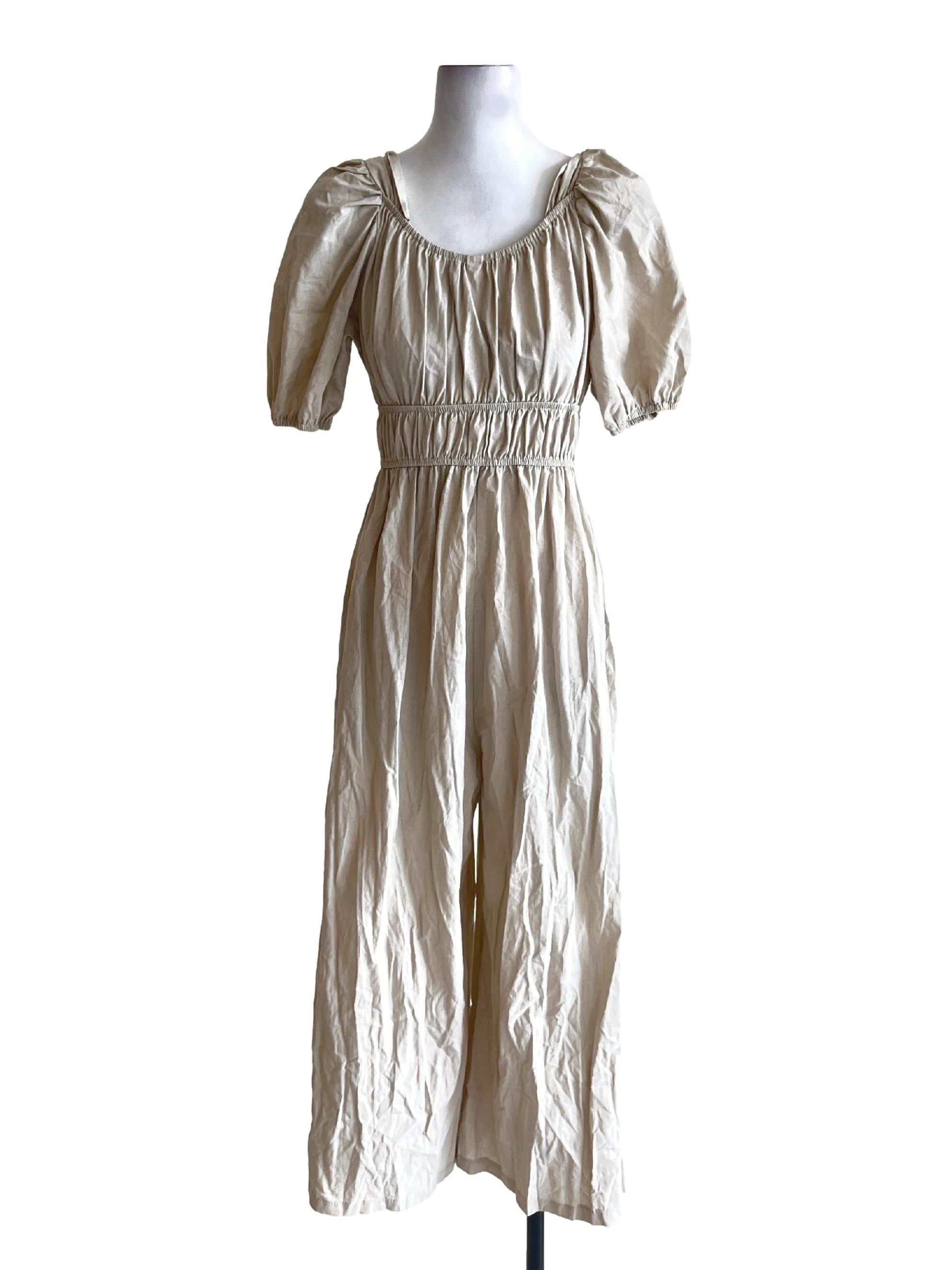 Khaki Beige Jumpsuit