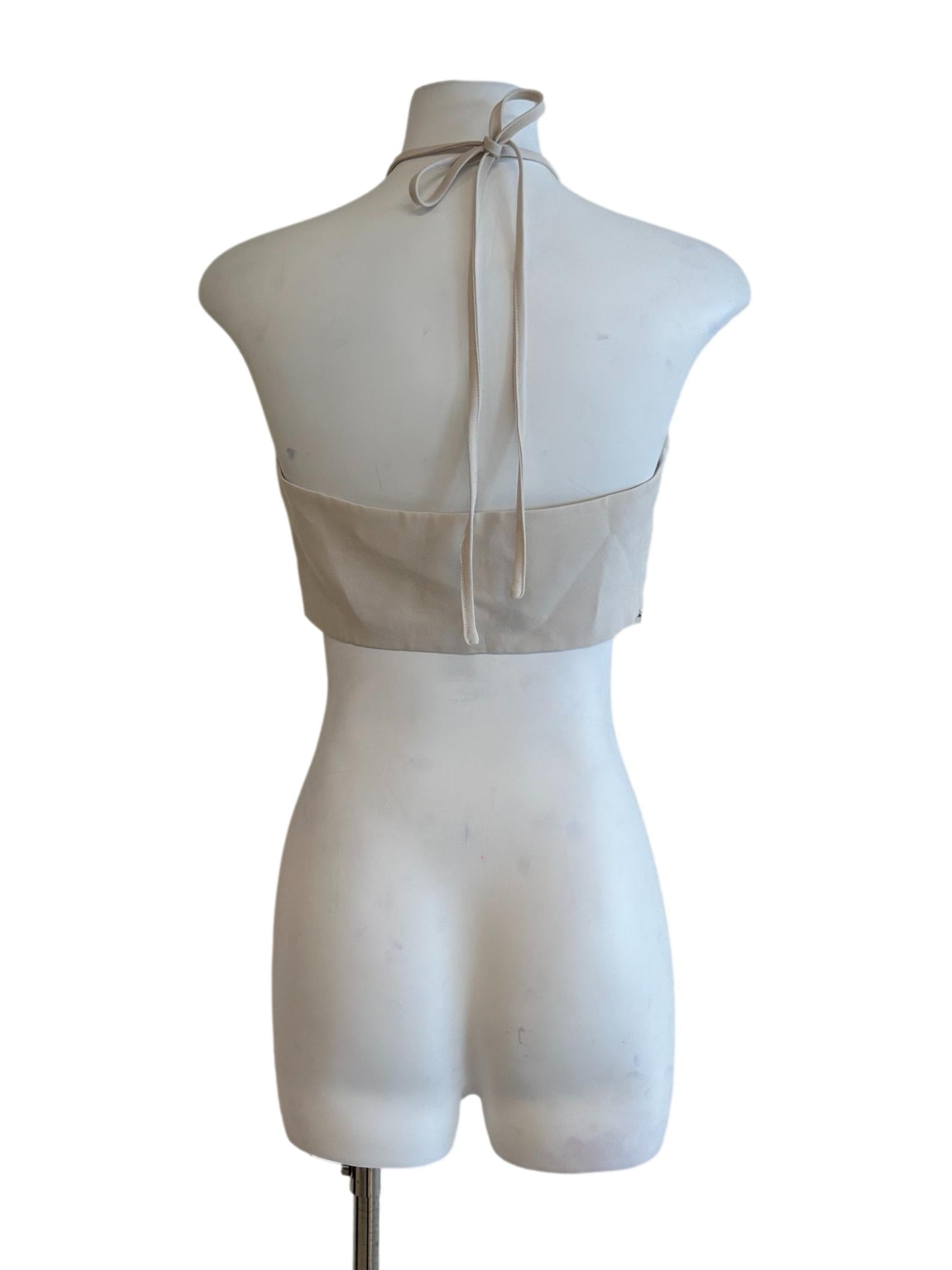 Ivory White Halter Cami Top