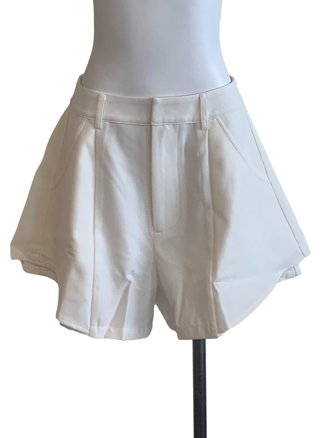 White A-Line Shorts