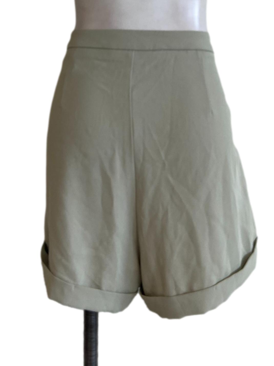 Mint Green Twill Short Pants
