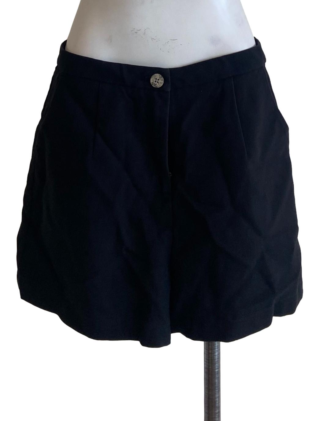 Black Twill Short Pants