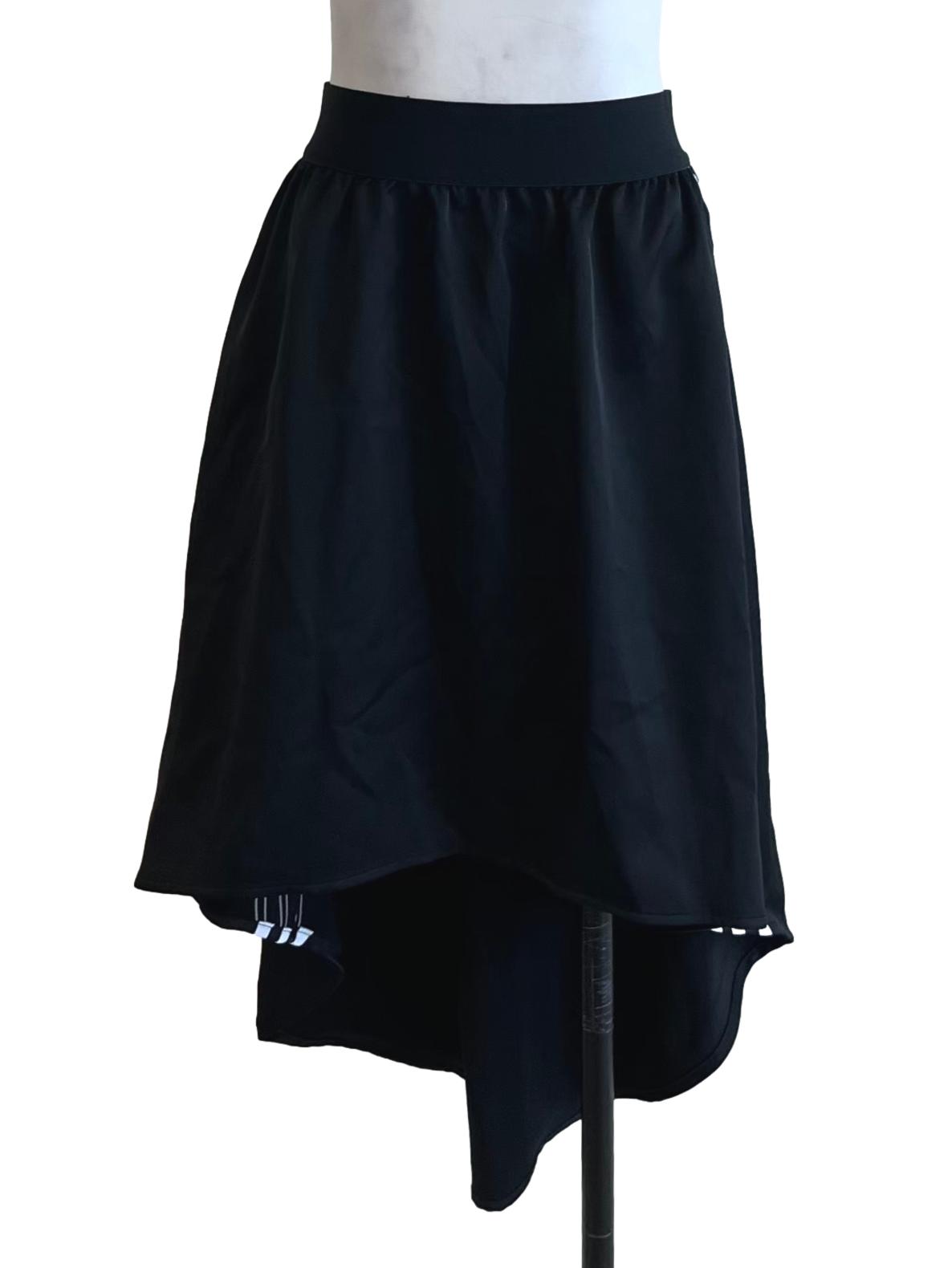 Black Plain A-Line Skirt