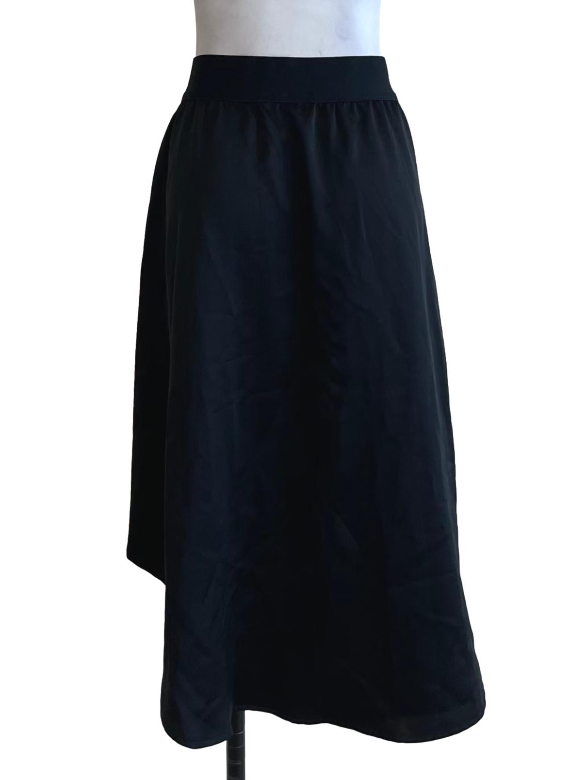 Black Plain A-Line Skirt