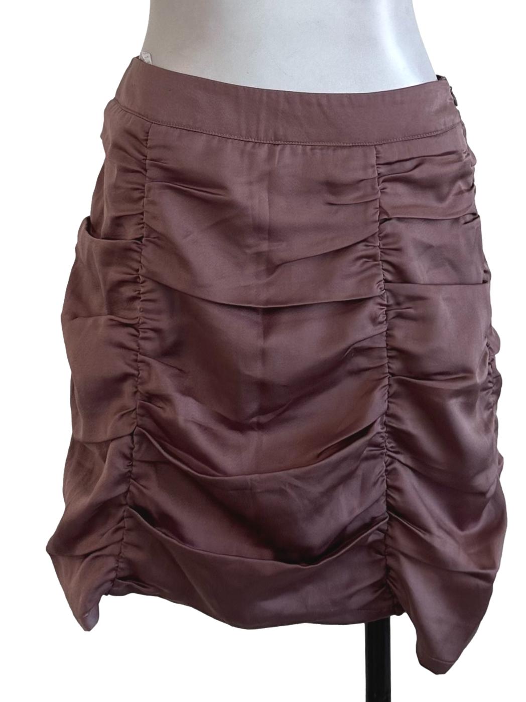 Dusty Pink Satin Skirt