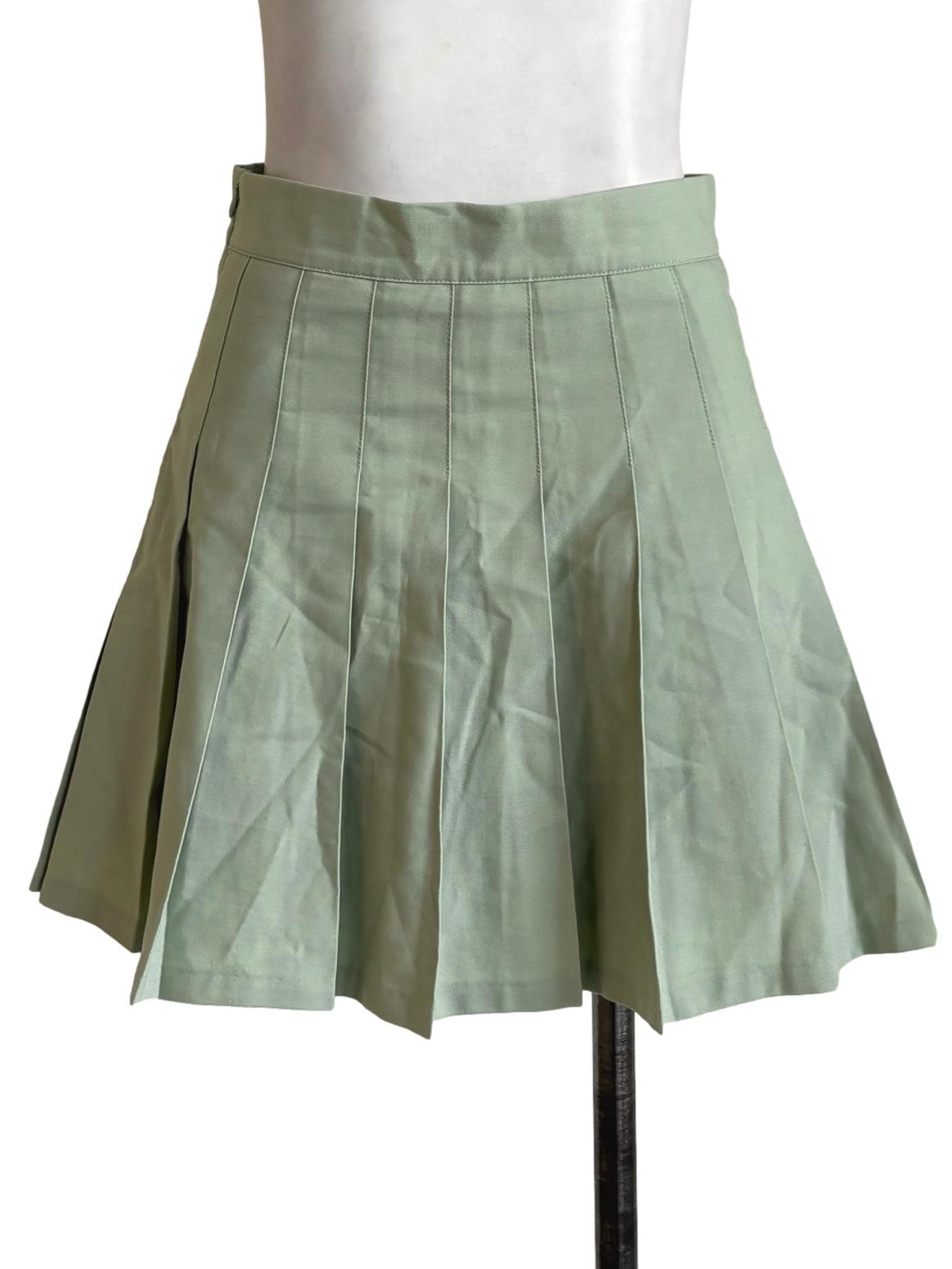Light Olive Pleated Skorts