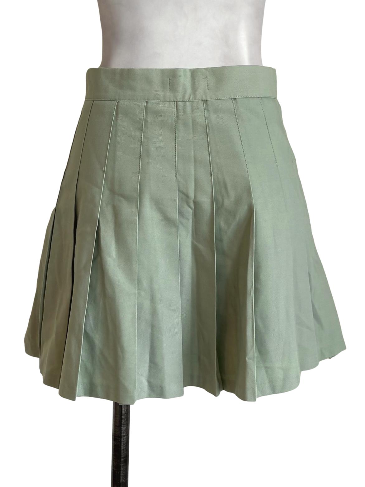 Light Olive Pleated Skorts