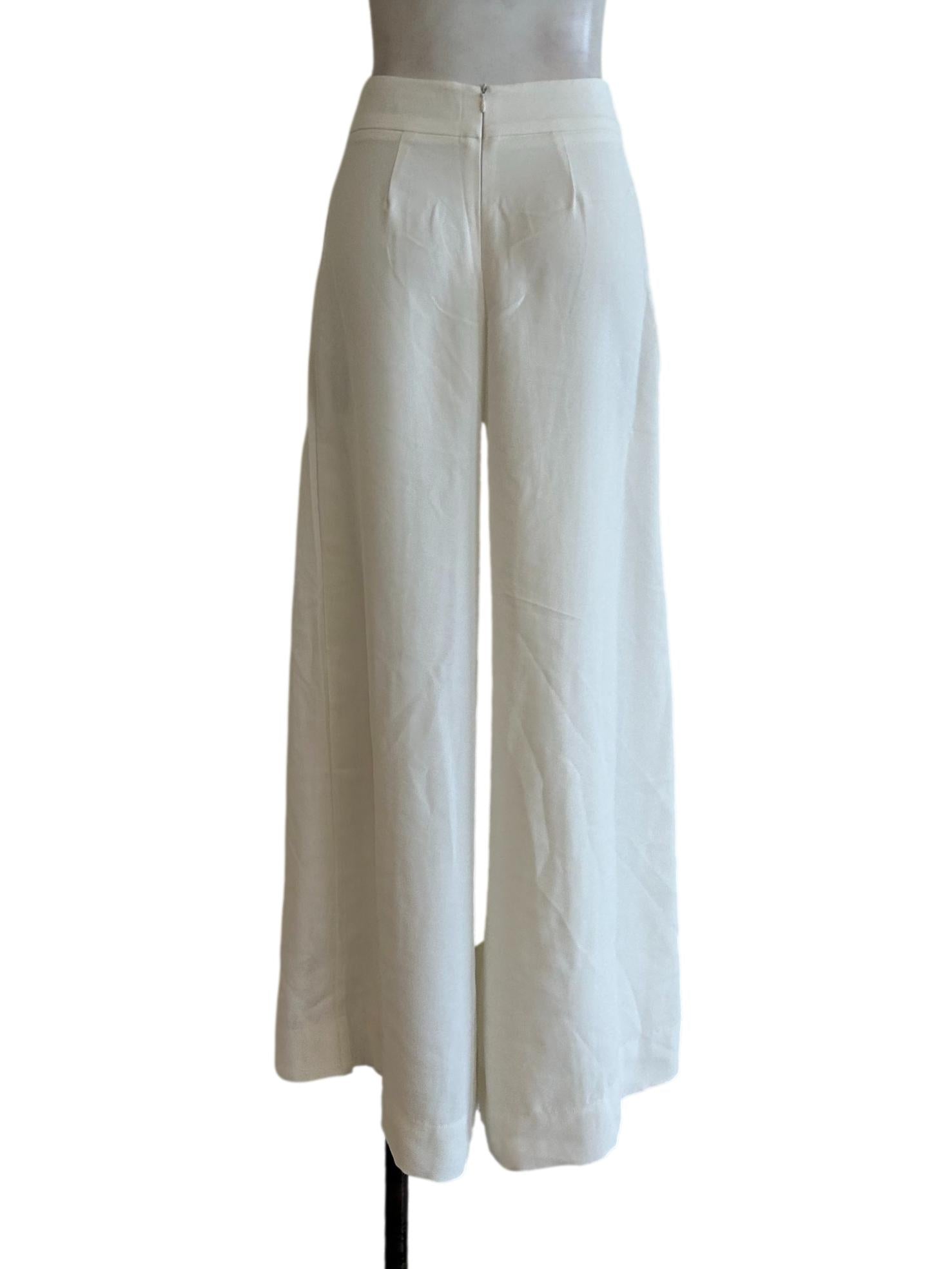 White Pleated Culottes
