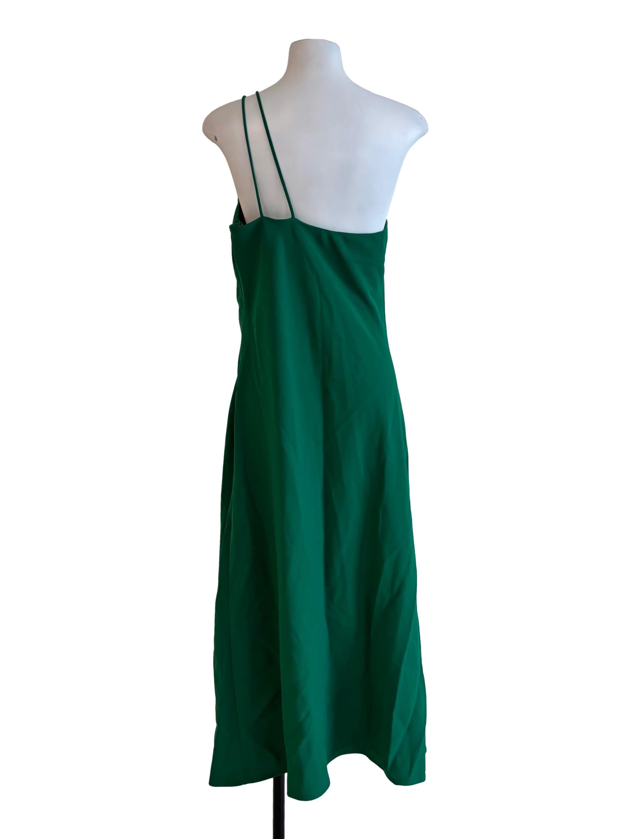 Shamrock Green Asymmetrical Shift Dress