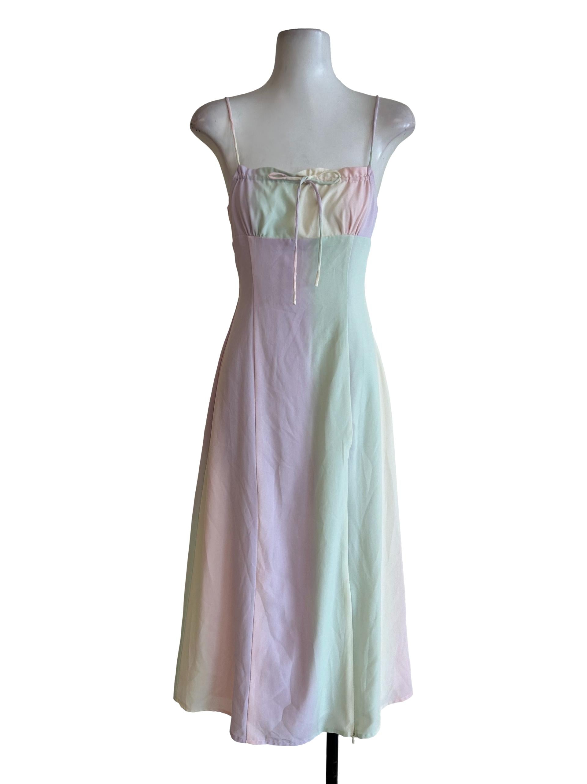 Multi Color Spaghetti Strap Dress