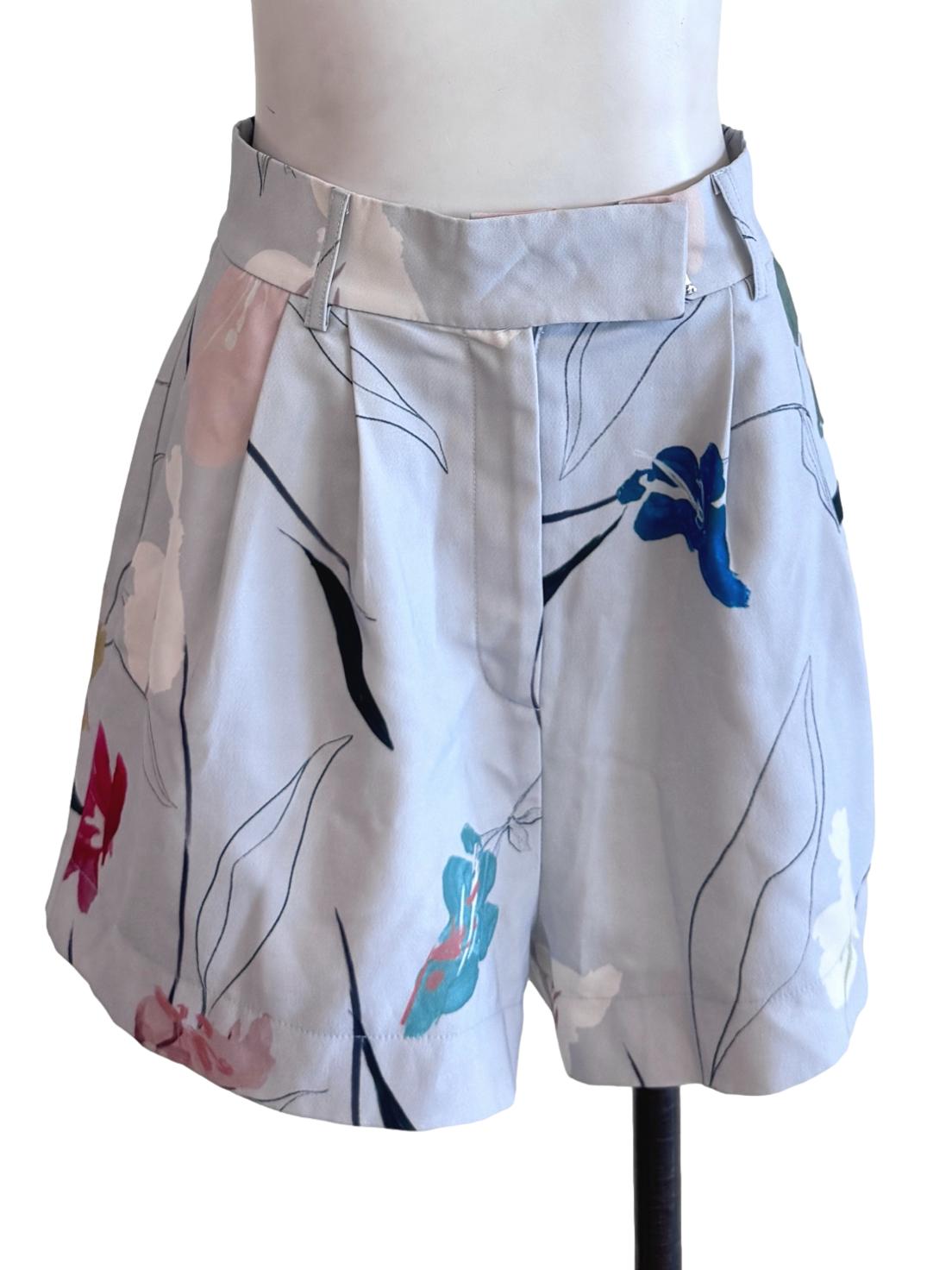 Sky Blue Floral Shorts LB