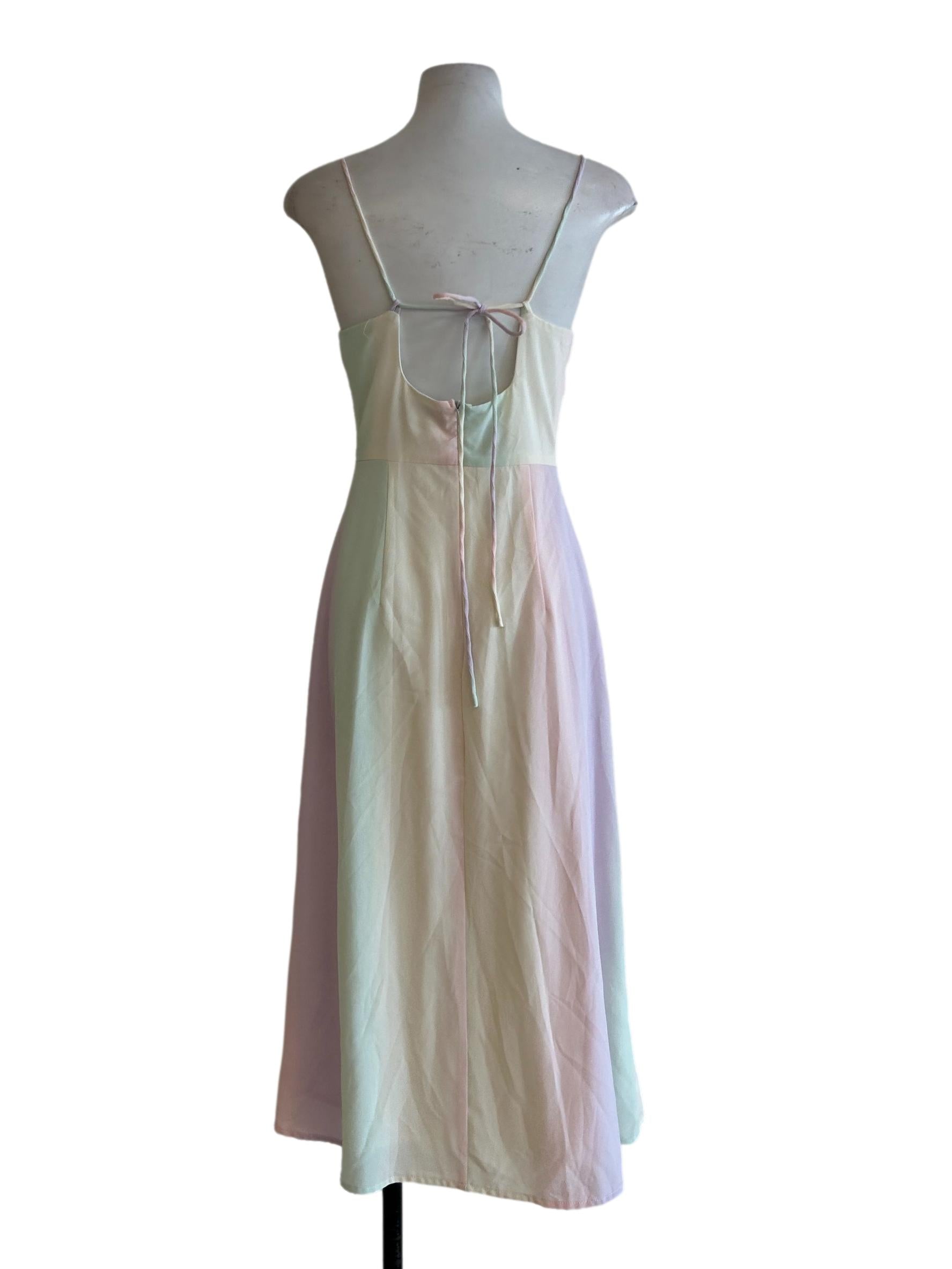 Multi Color Spaghetti Strap Dress