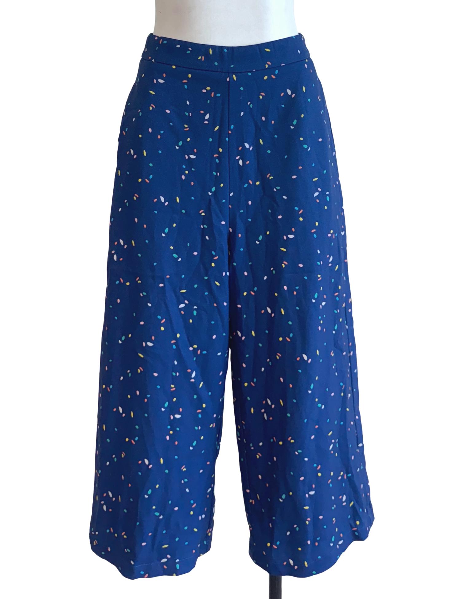 Blue Patterned Culottes TCL