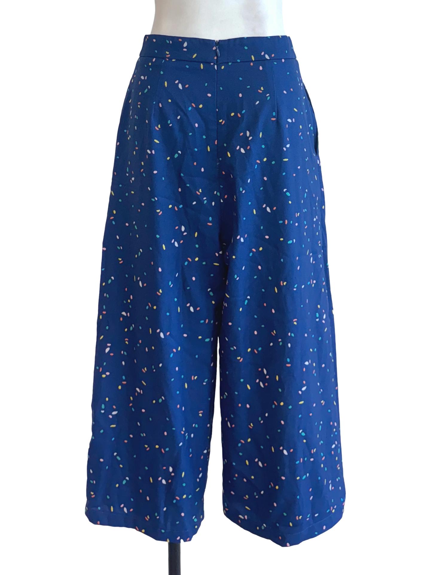 Blue Patterned Culottes TCL