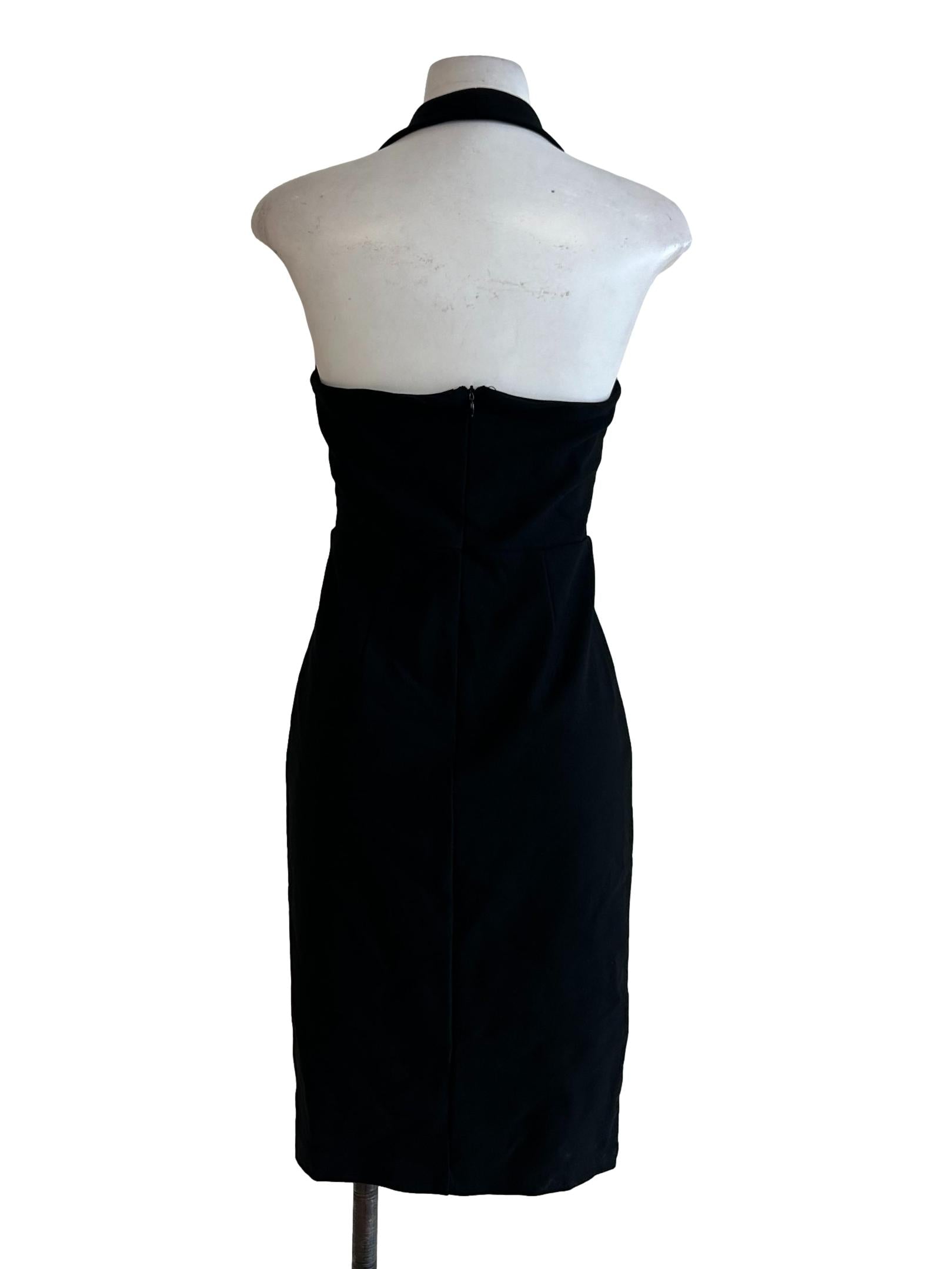 Black Halter Sheath Dress