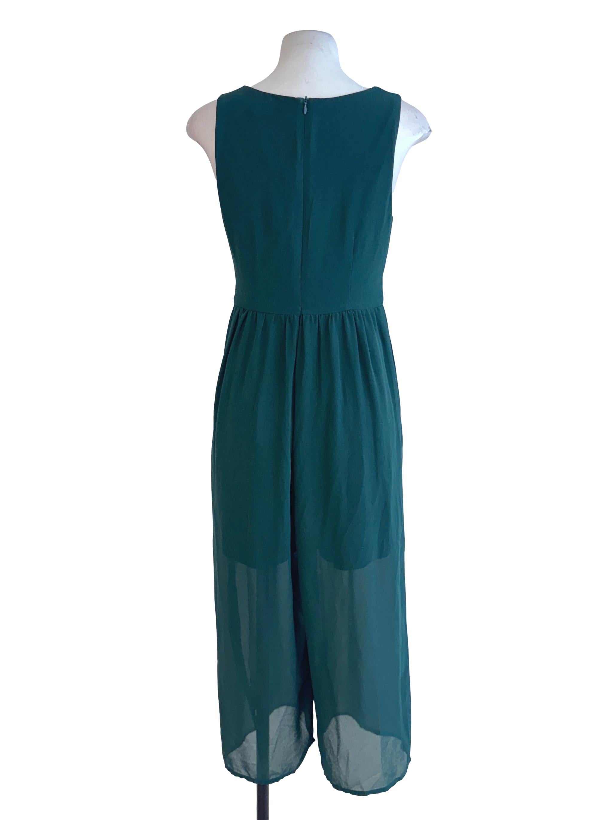 Green Sleeveless Jumpsuits