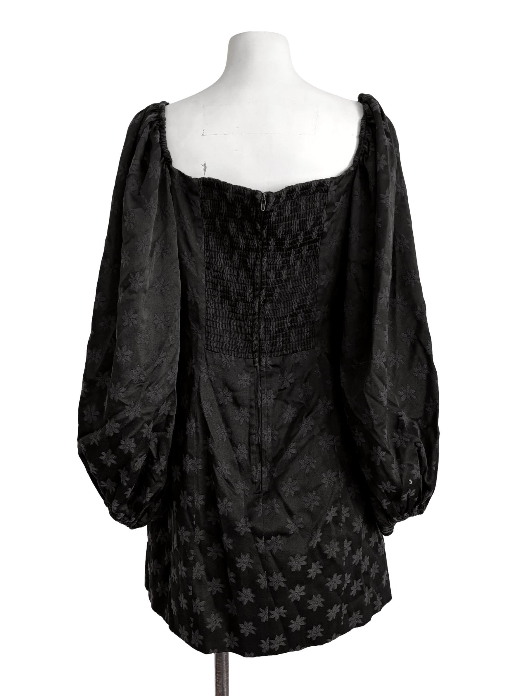 Ebony Patterned A-Line Dress