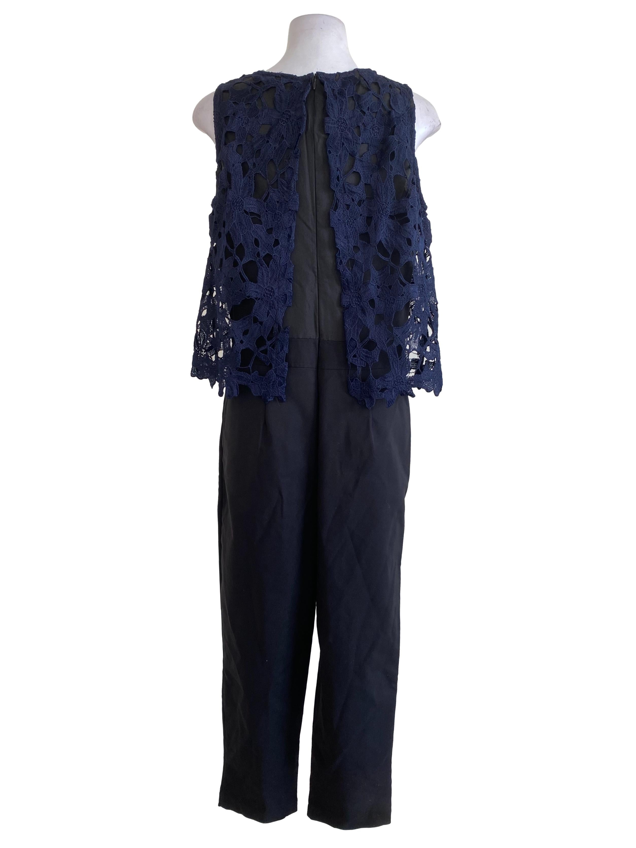 Black Blue Laced Jumpsuits