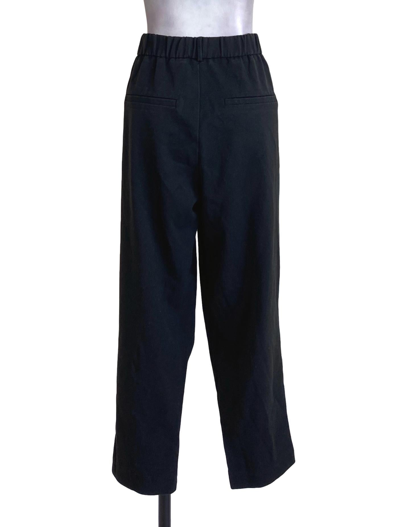 Black White Lined Track Pants